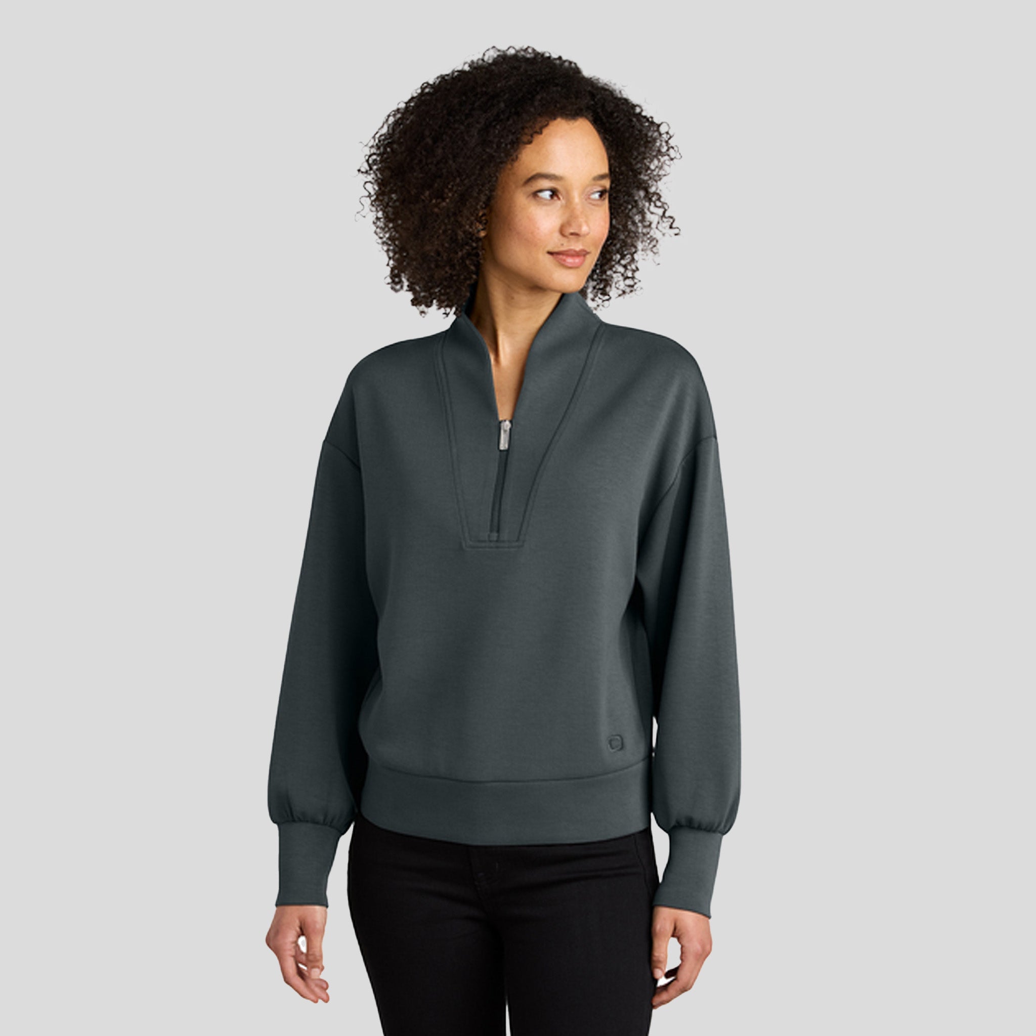 Womenβs Transcend 1/4-Zip | Tarmac Grey