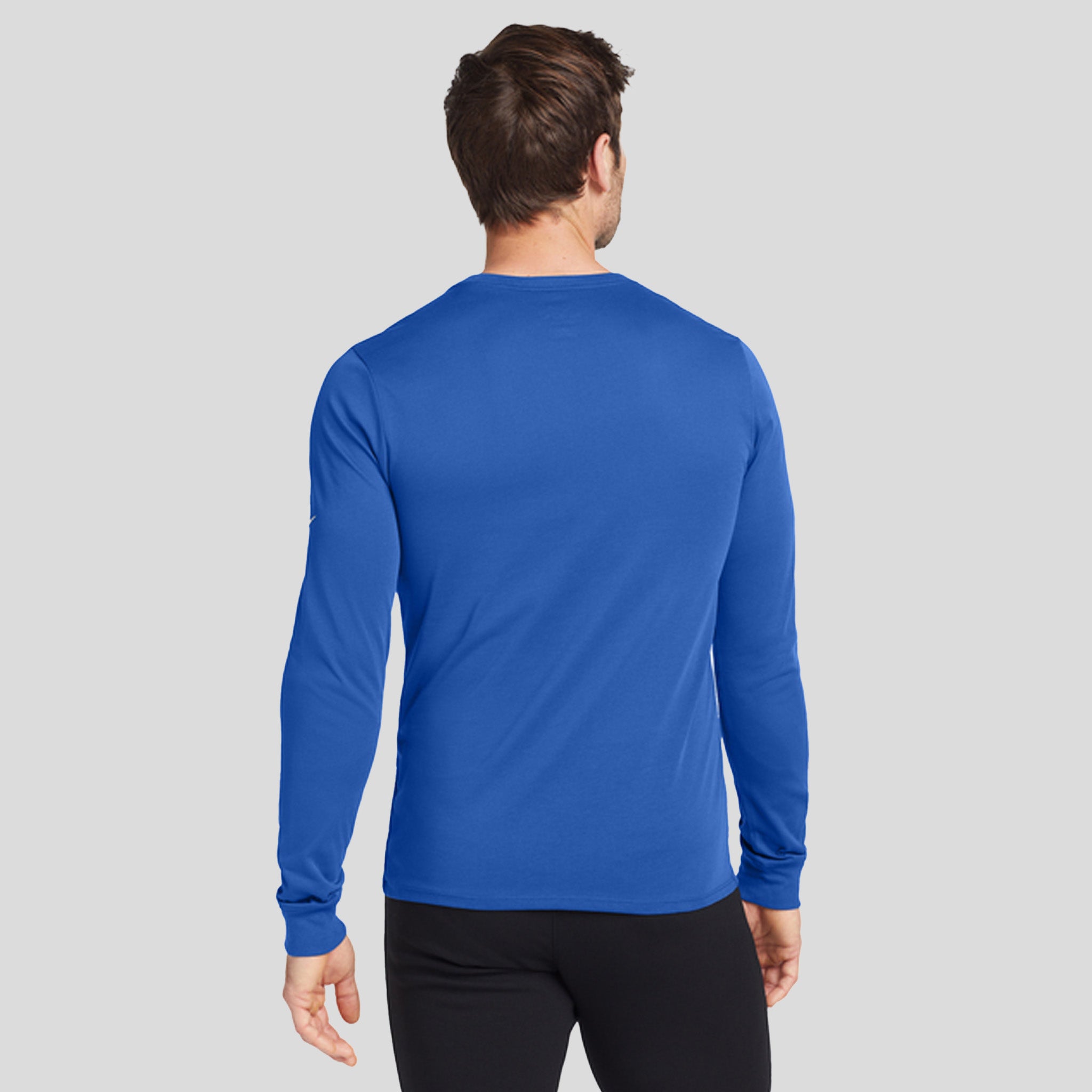 Dri-FIT Cotton/Poly Long Sleeve Tee | Rush Blue