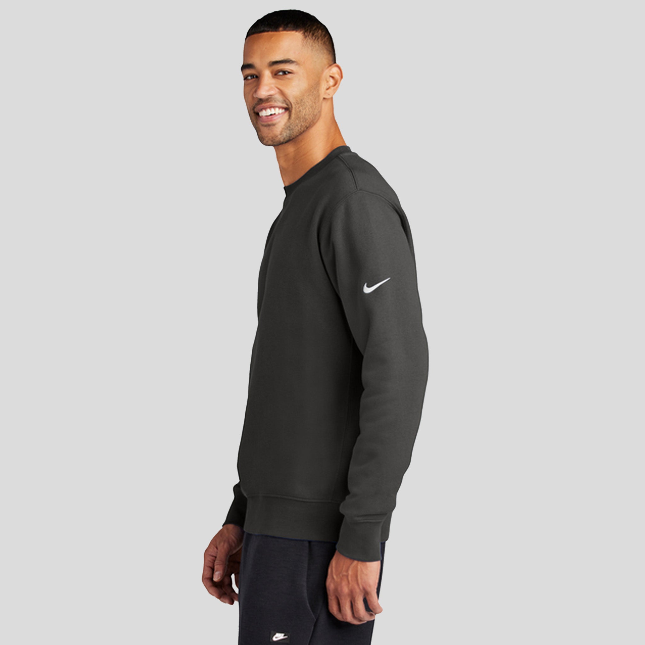 Club Fleece Sleeve Swoosh Crew | Anthracite