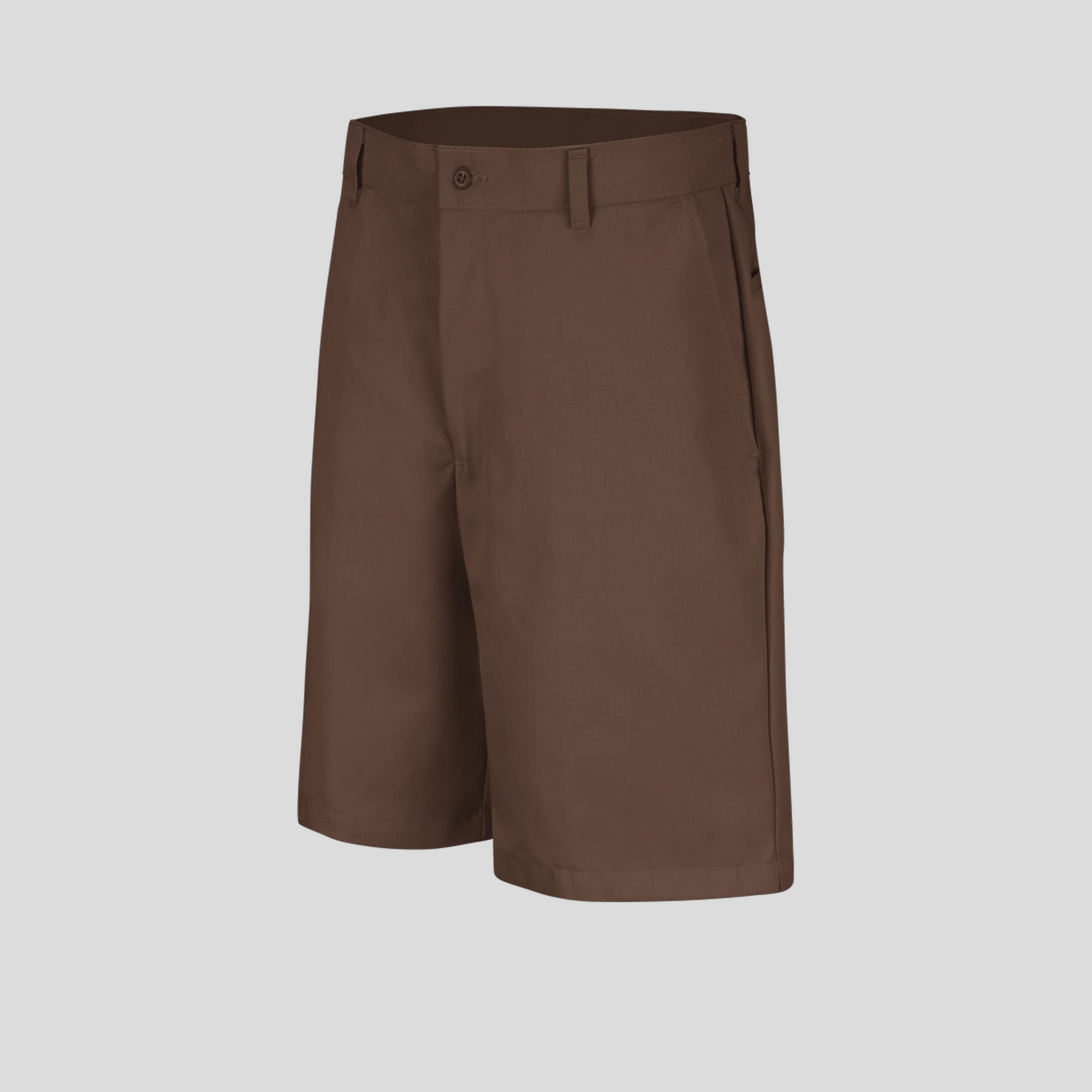 Men's Plain Front Shorts | Brown