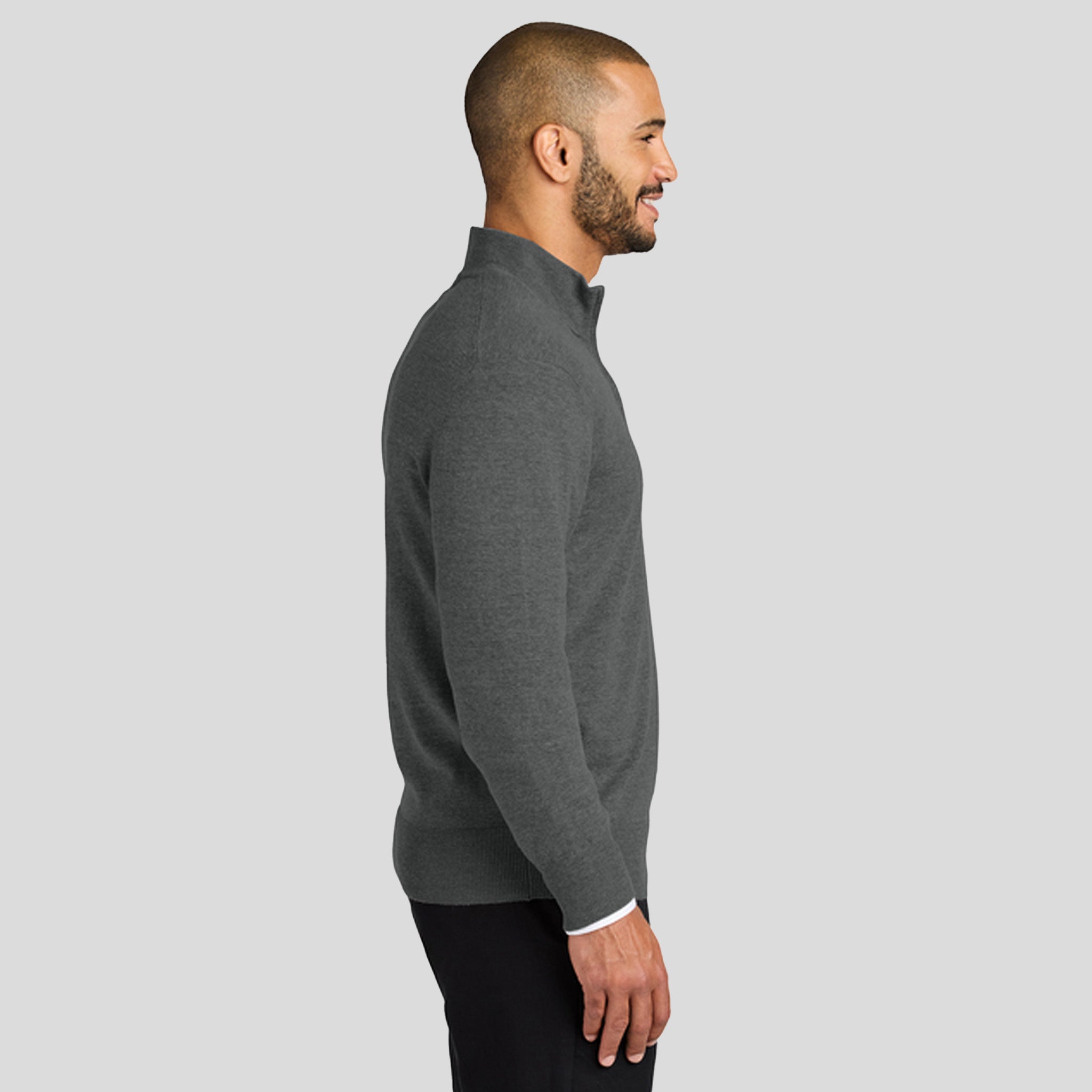Easy Care 1/4-Zip Sweater | Charcoal Heather