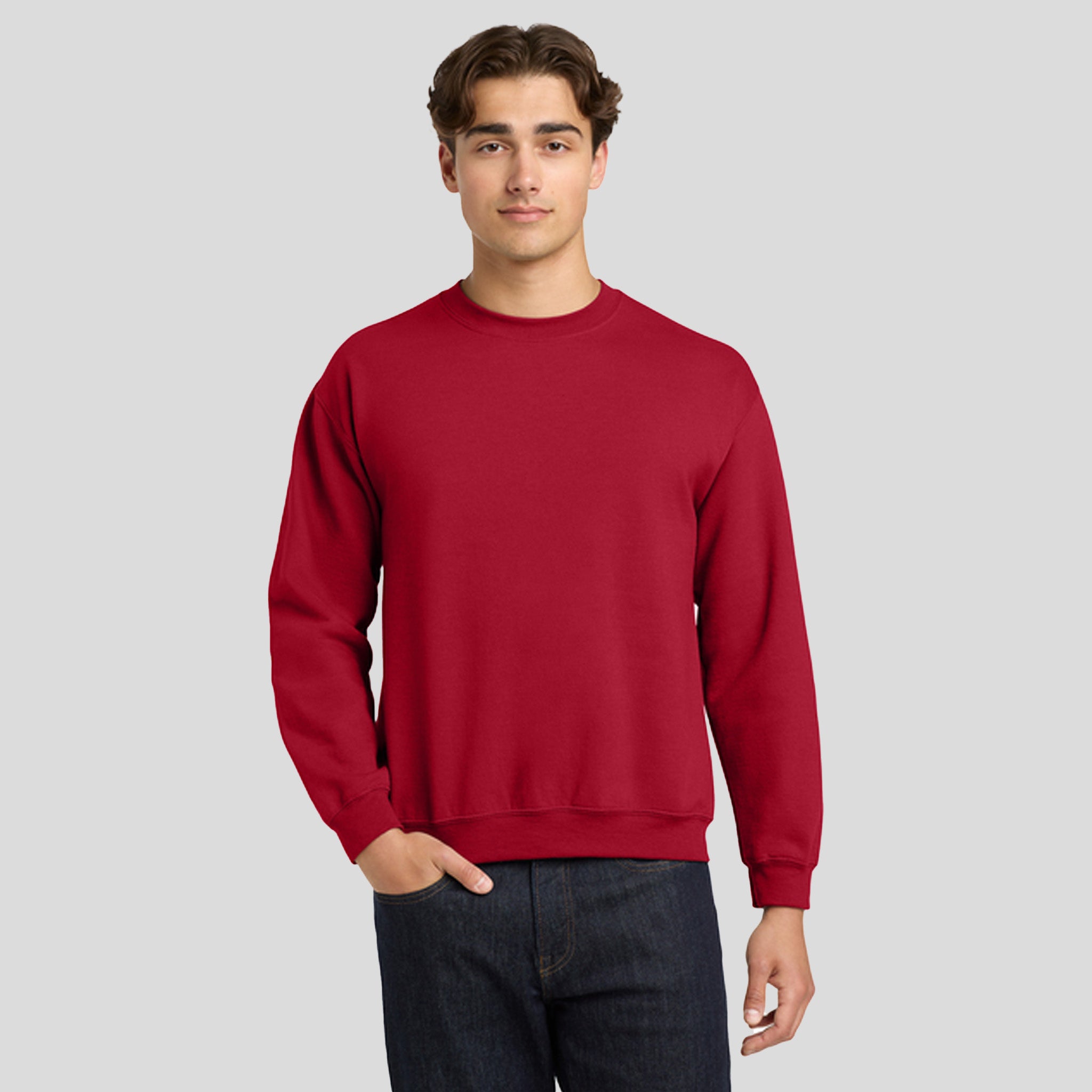 Heavy Blendβ’ Crewneck Sweatshirt | Cherry Red