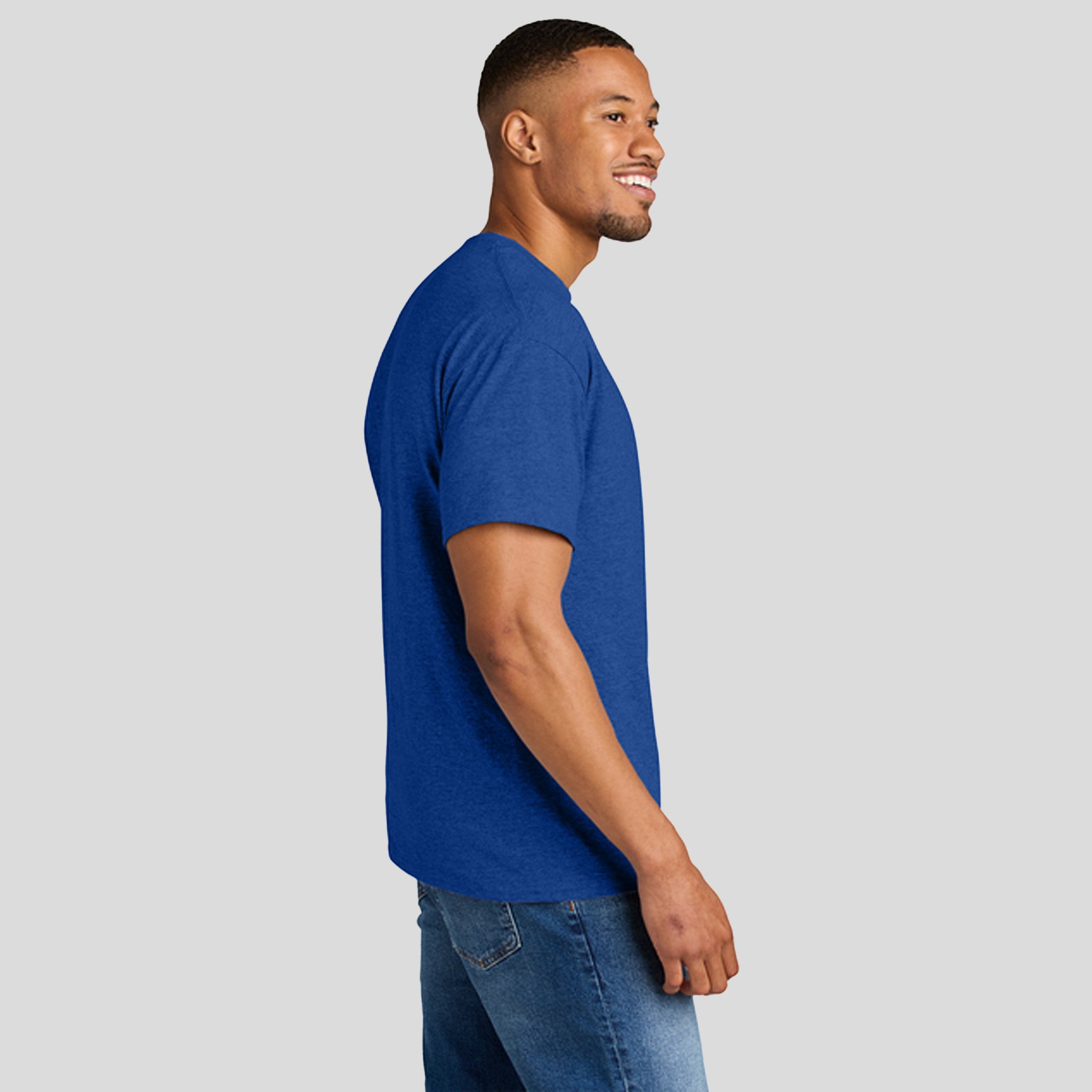 Gildanยฎ DryBlendยฎ 50 Cotton/50 Poly T-Shirt | Heather Deep Royal