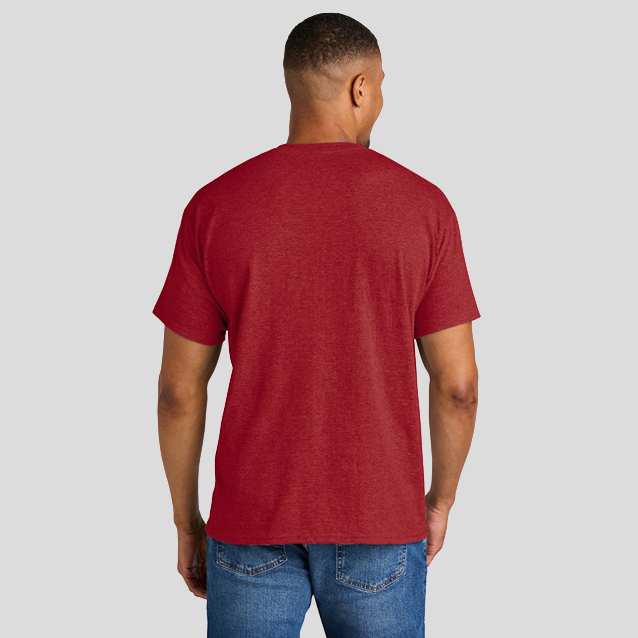 Gildanยฎ DryBlendยฎ 50 Cotton/50 Poly T-Shirt | Heather Scarlet Red