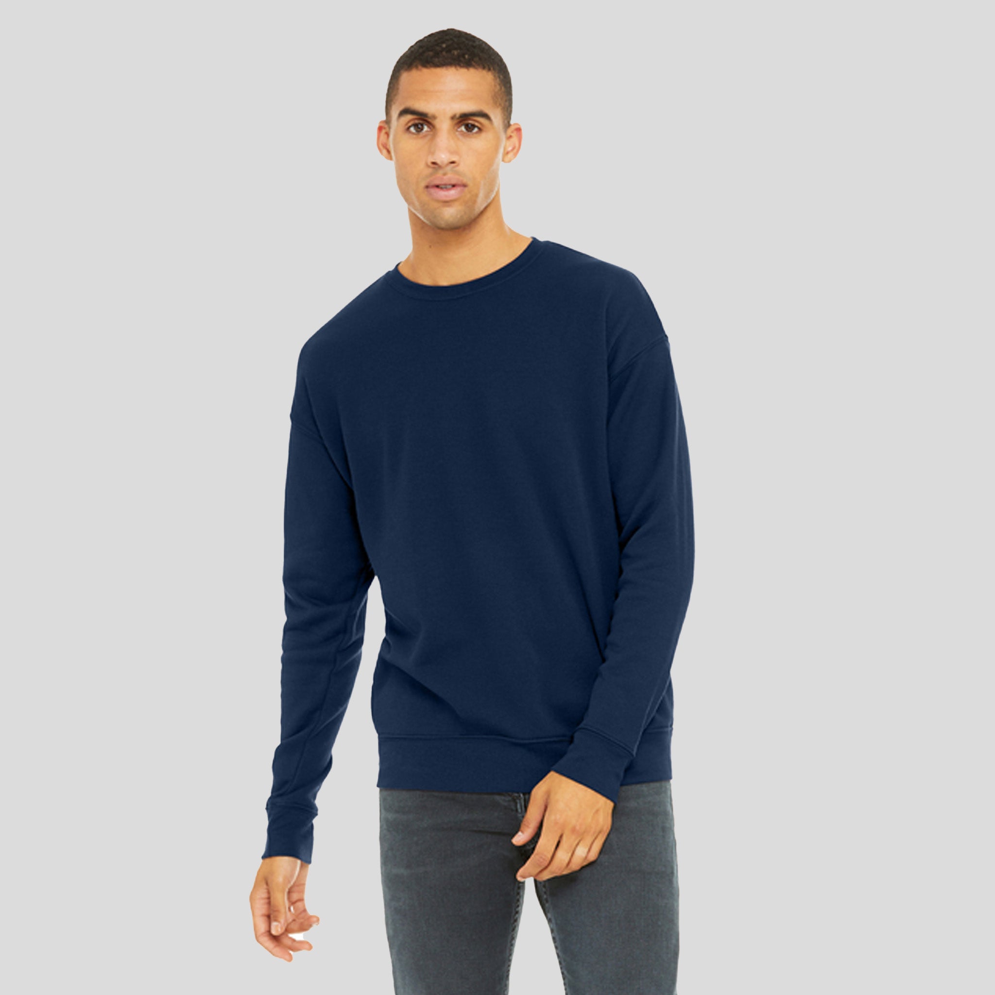 Unisex Sponge Fleece Drop Shoulder Sweatshirt | Navy