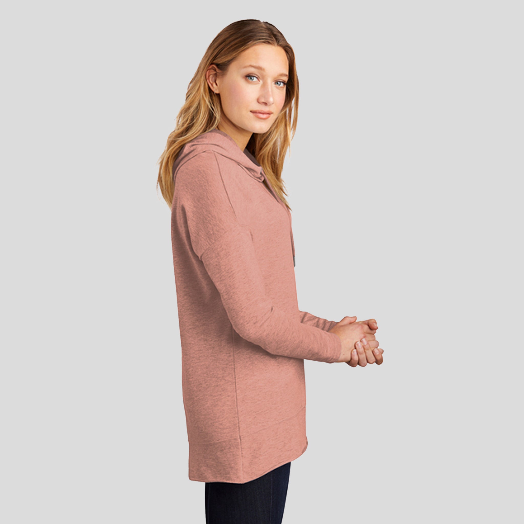 Womenβs Featherweight French Terry β’ Hoodie | Nostalgia Rose Heather