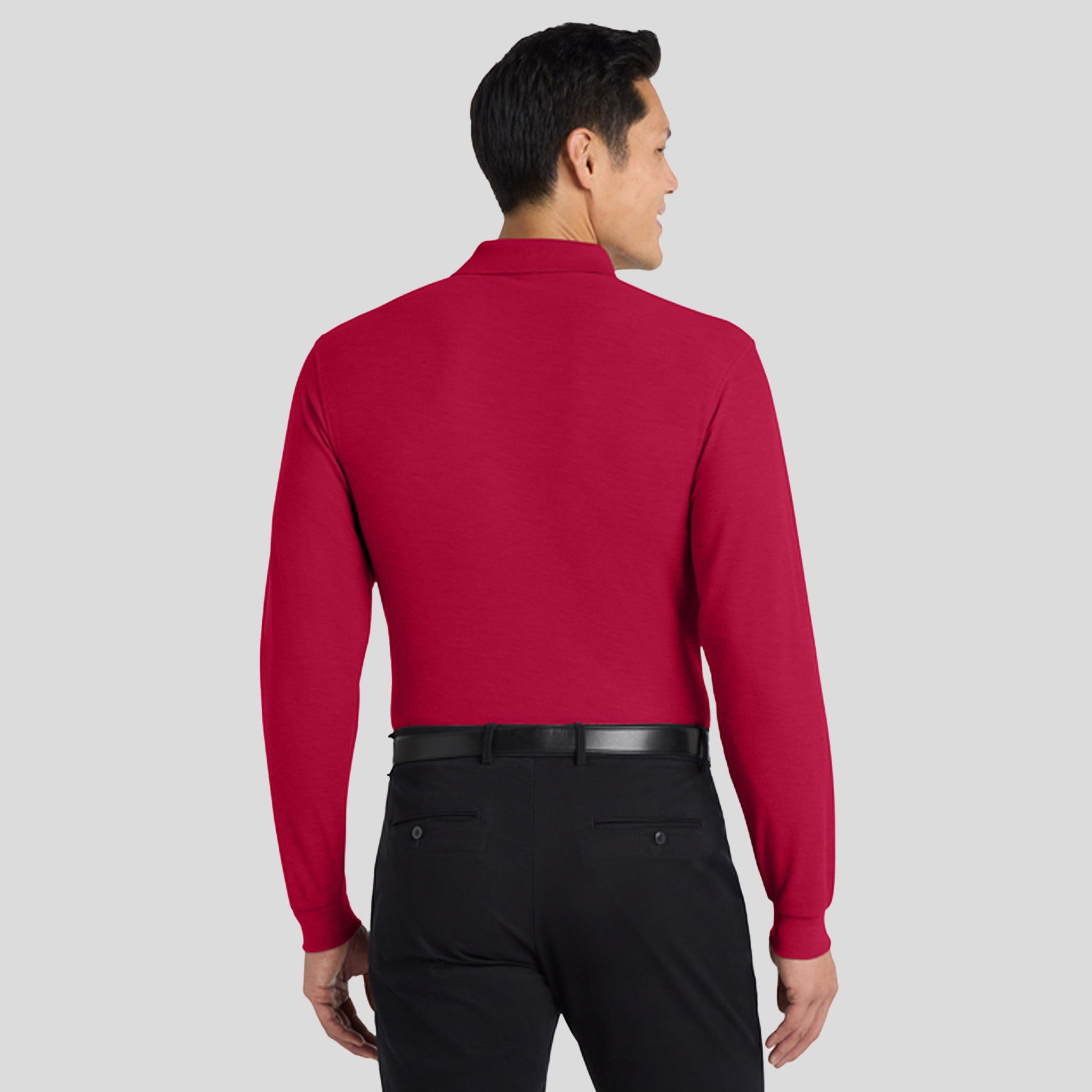 Silk Touchβ’ Long Sleeve Polo | Red