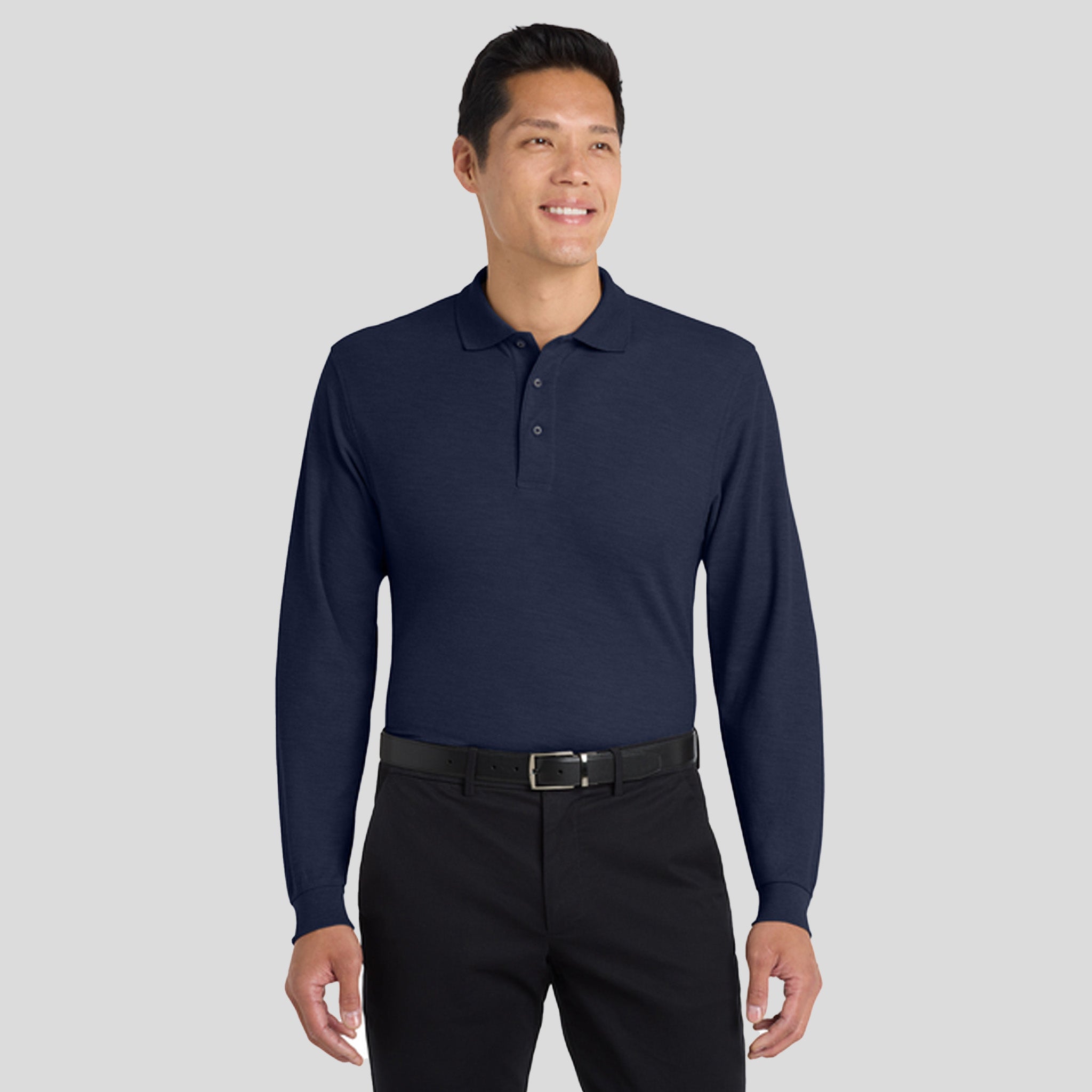 Silk Touchβ’ Long Sleeve Polo | Navy