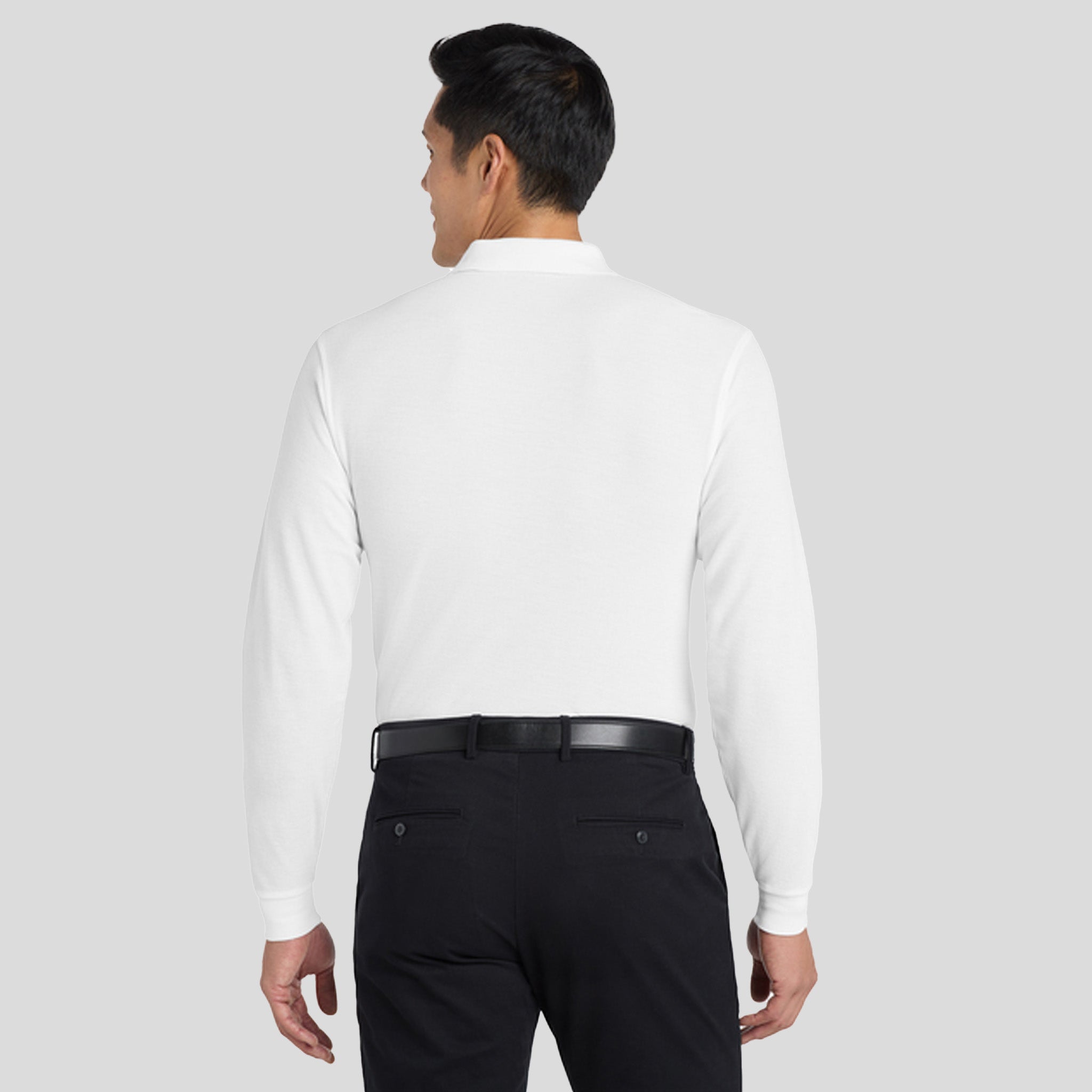 Silk Touchβ’ Long Sleeve Polo | White