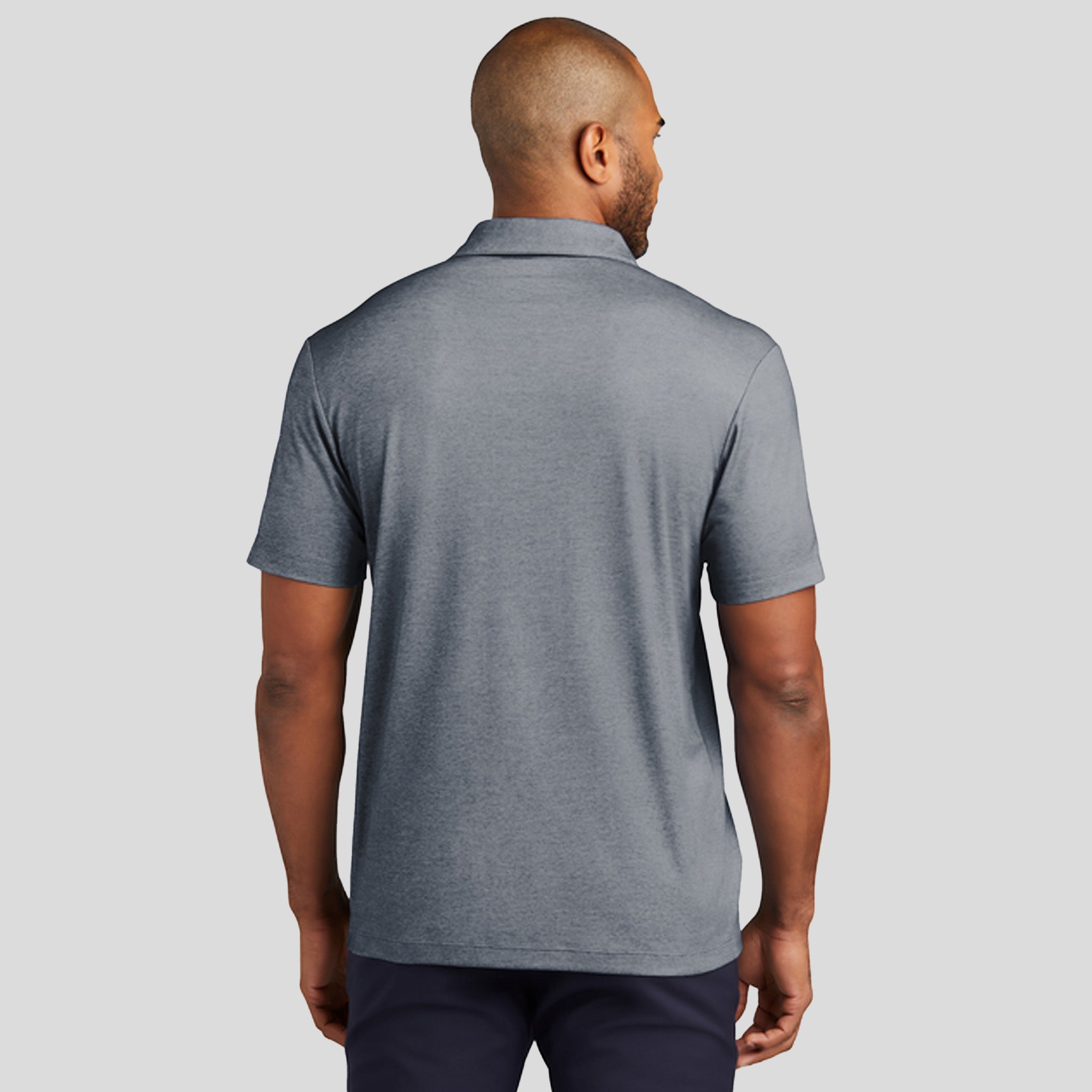 Fine Pique Blend Polo | River Blue Navy Heather