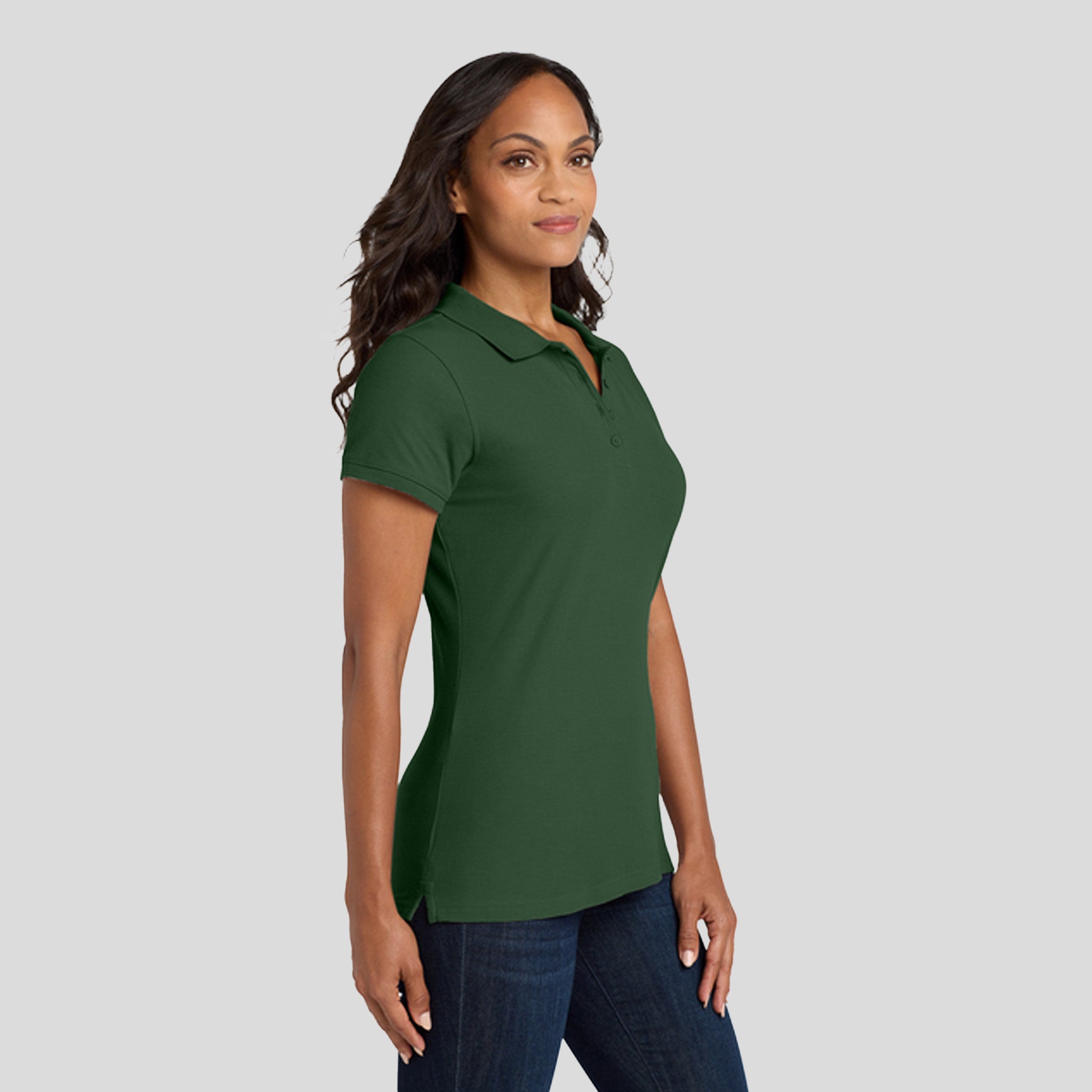 Women's Core Classic Pique Polo | Deep Forest Green