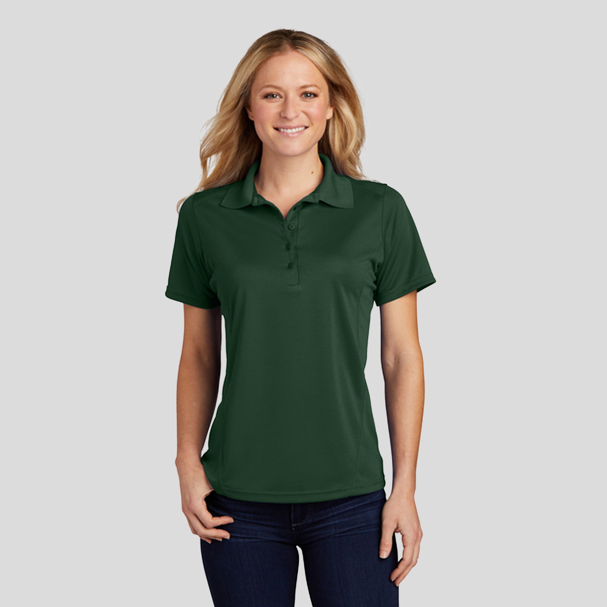 Women's Dry Zoneยฎ Raglan Accent Polo | Forest Green