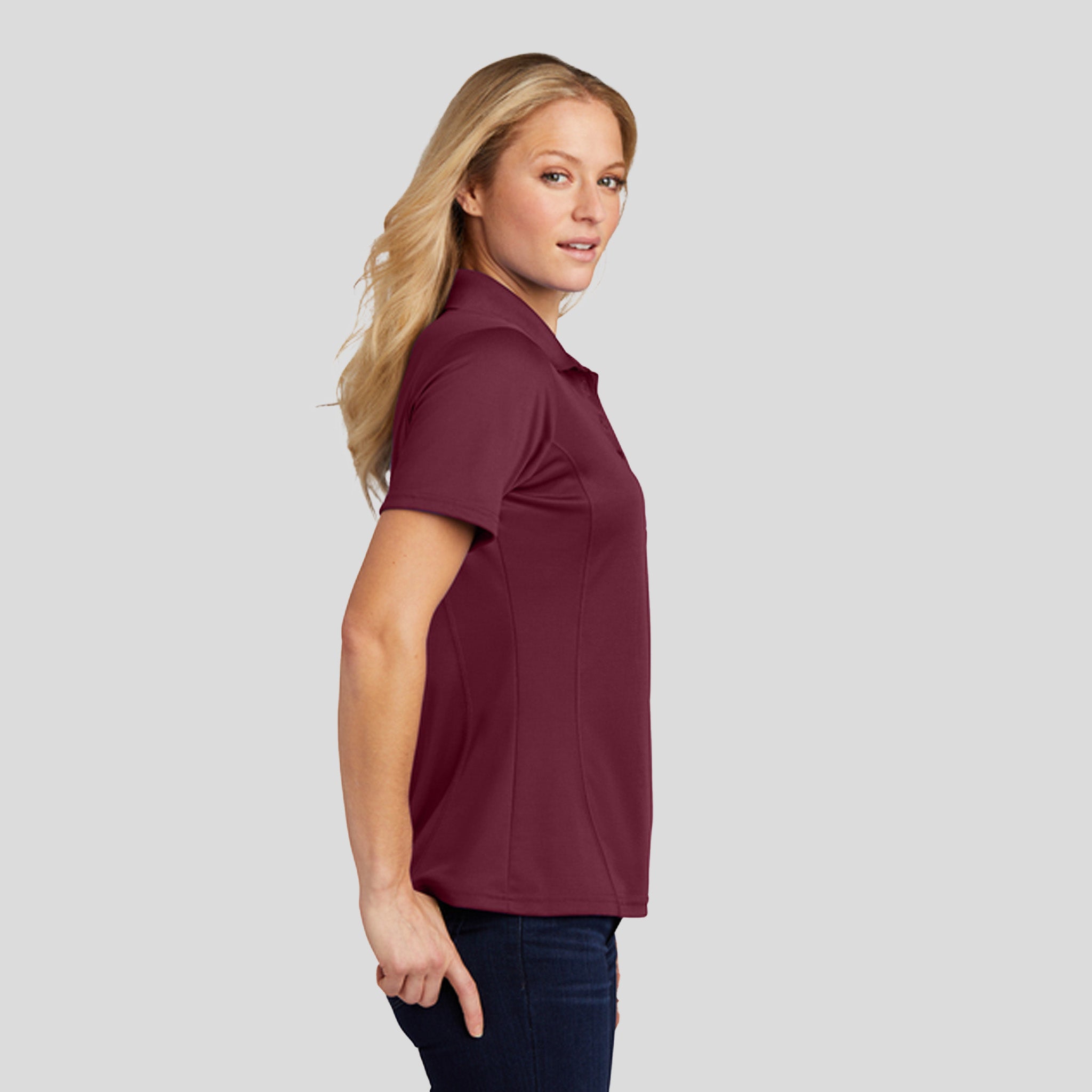 Women's Dry Zoneยฎ Raglan Accent Polo | Maroon