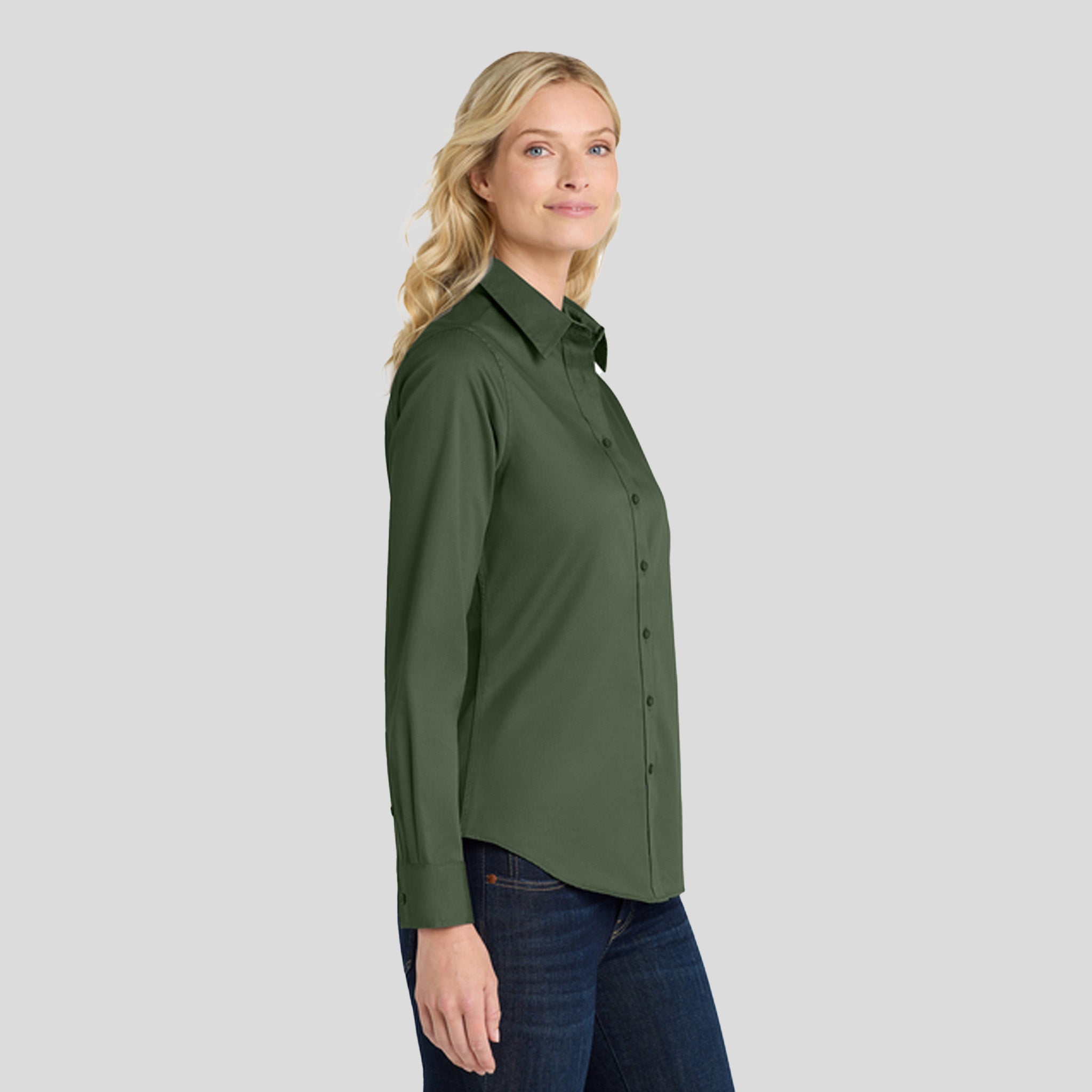 Women's Long Sleeve Easy Care Shirt | Clover Green