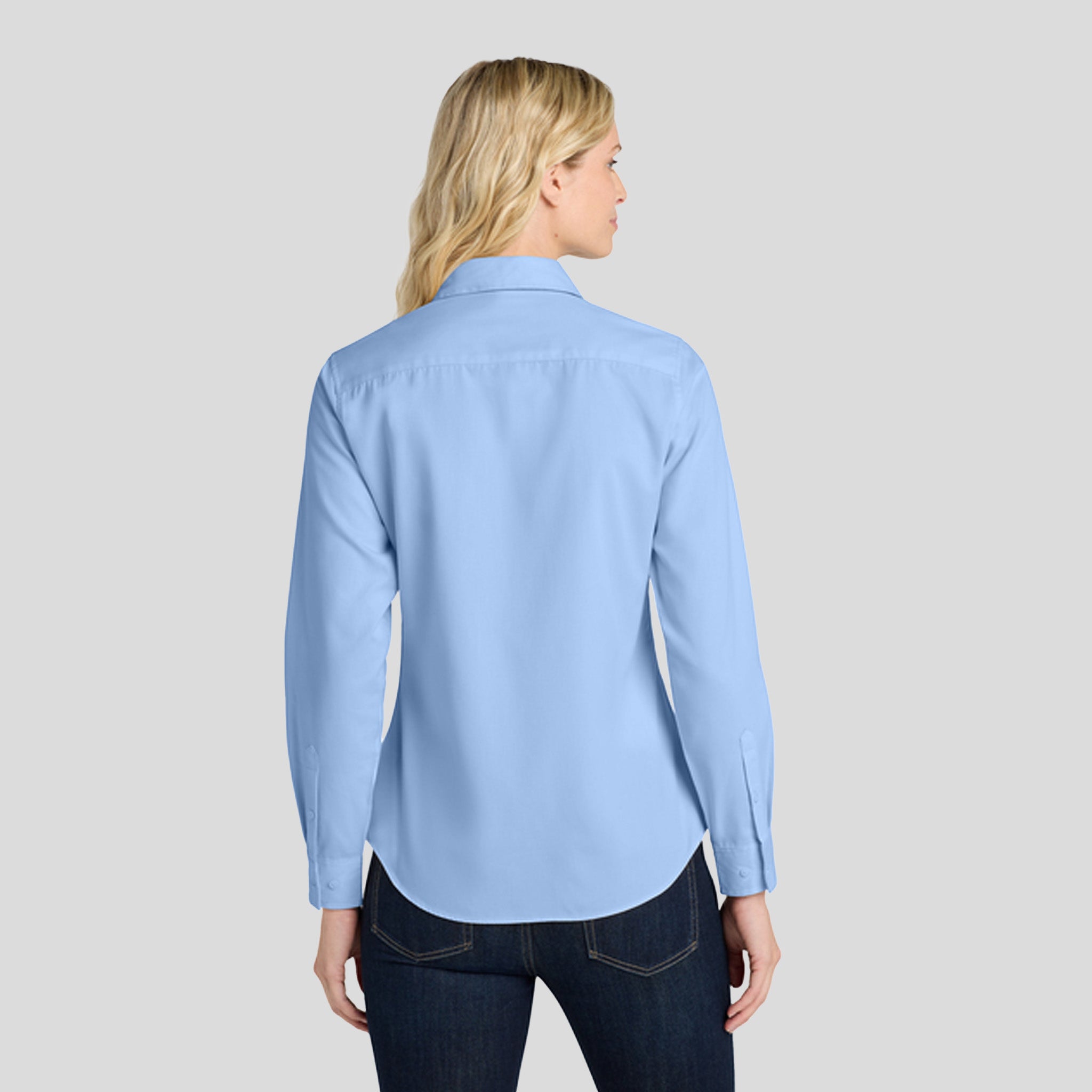 Women's Long Sleeve Easy Care Shirt | Light Blue/Light Stone