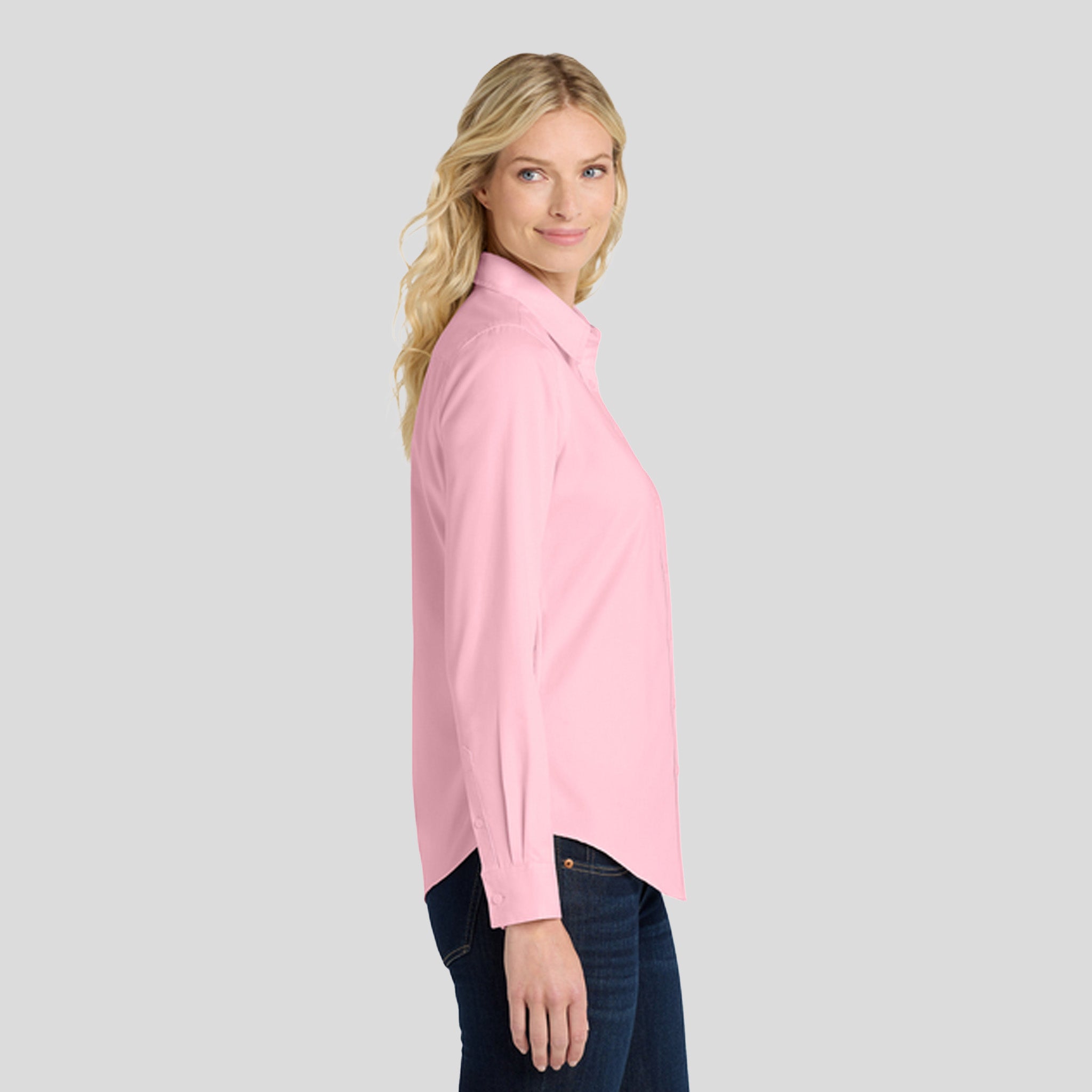 Women's Long Sleeve Easy Care Shirt | Light Pink