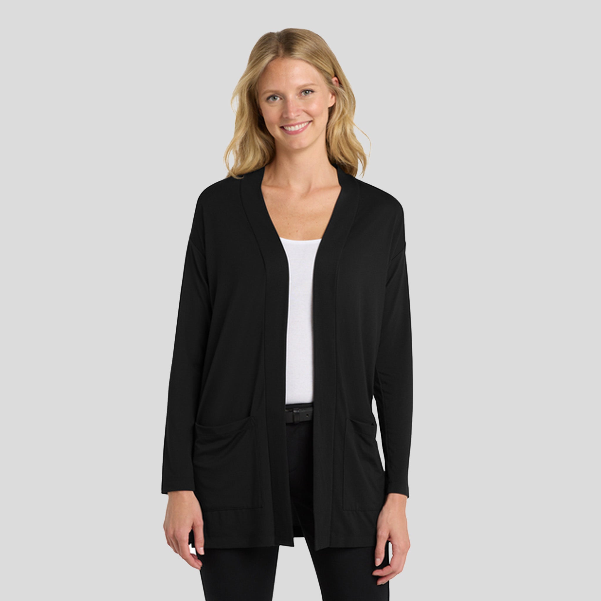 Women's Concept Long Pocket Cardigan | Black