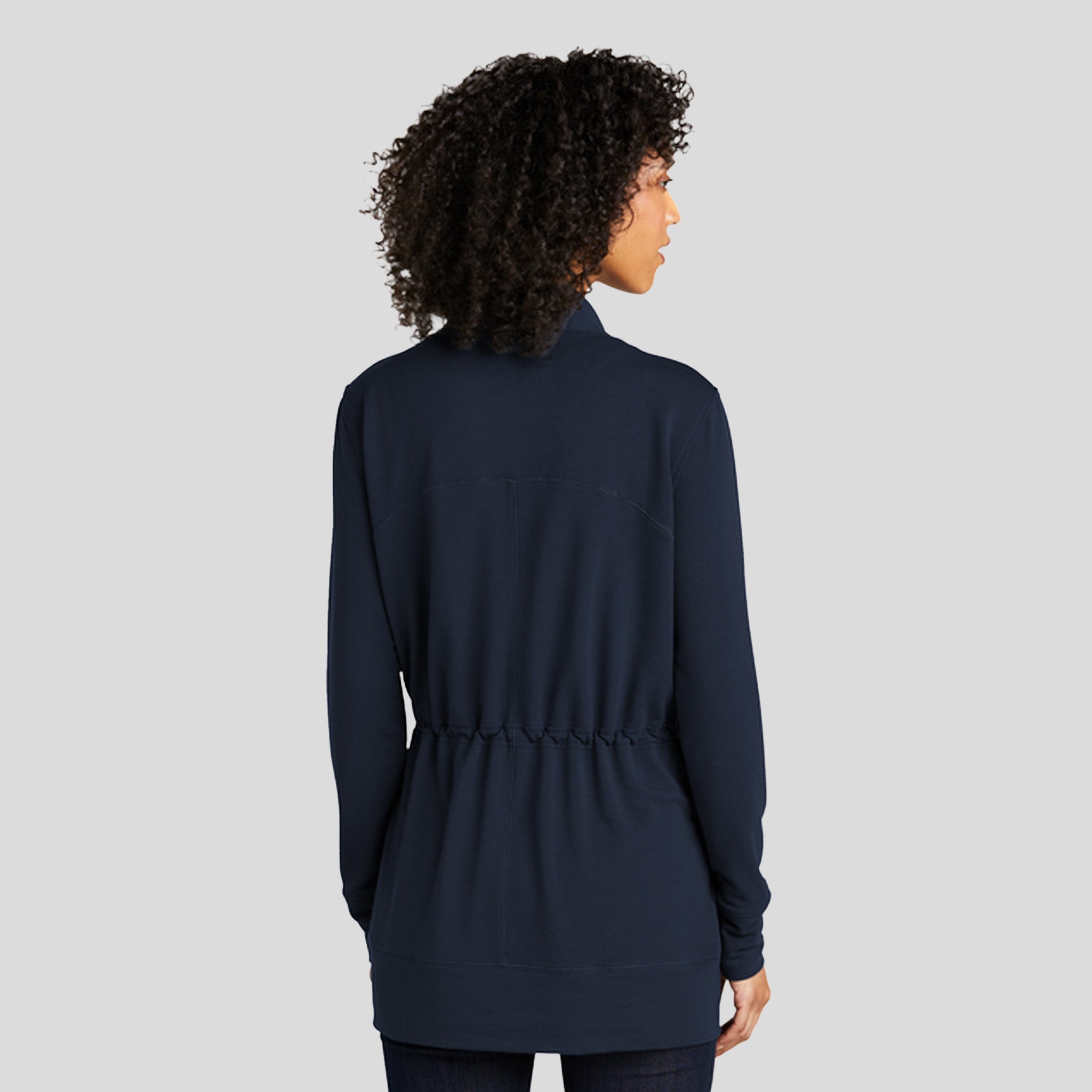 Women's Microterry Cardigan | River Blue Navy