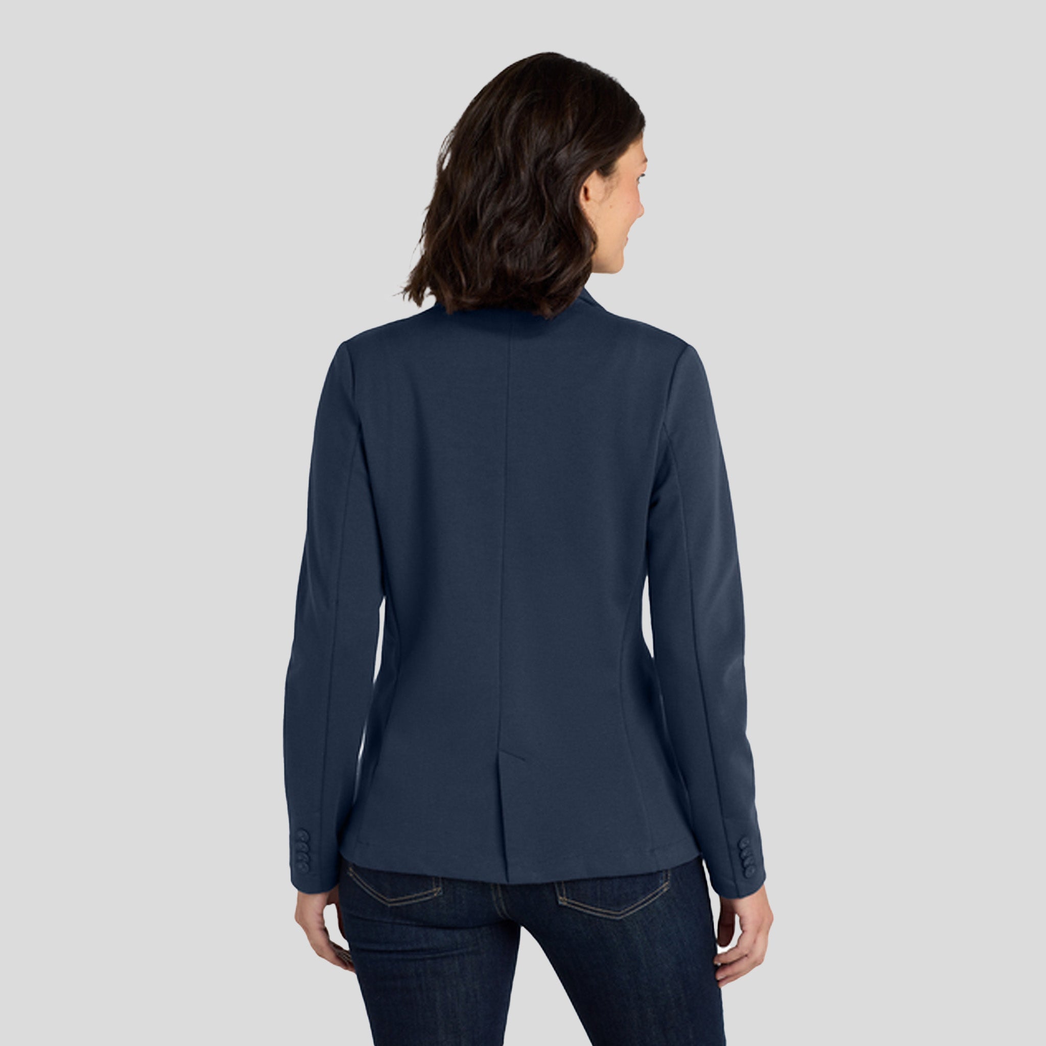 Women's Knit Blazer | Deep Navy