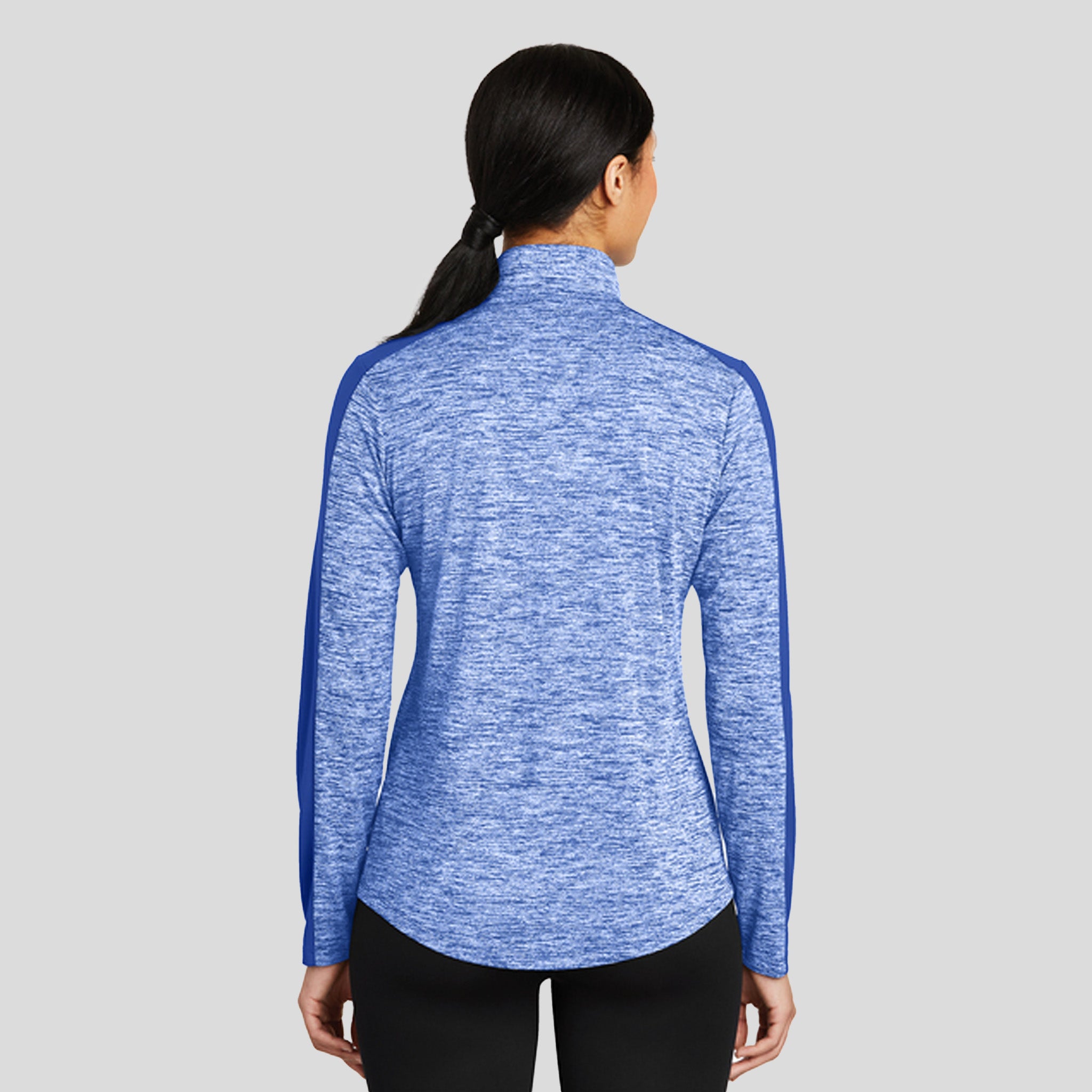 Women's PosiChargeยฎ Electric Heather Colorblock 1/4-Zip Pullover | True Royal Electric/True Royal