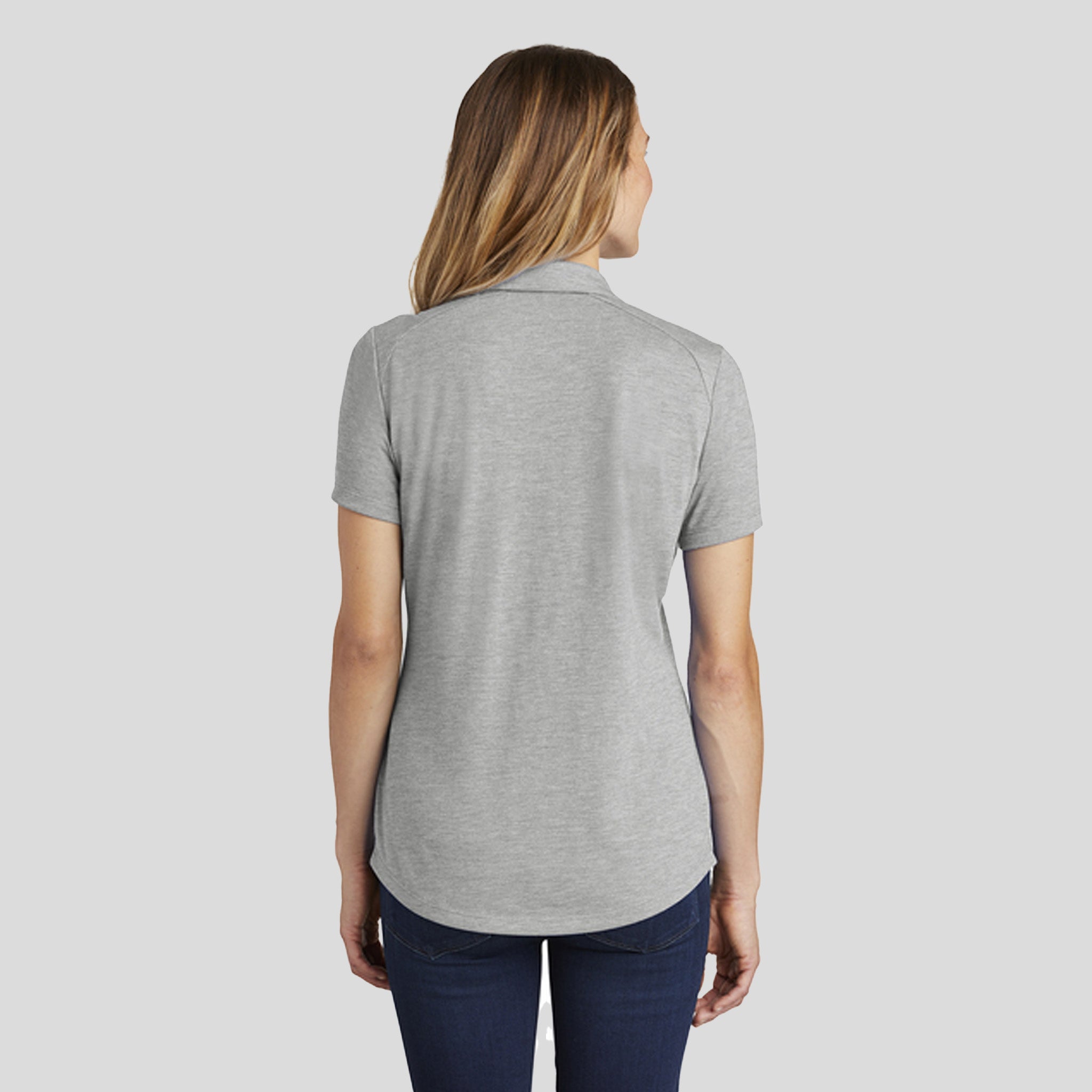 Women's PosiCharge ® Tri-Blend Wicking Polo | Light Grey Heather