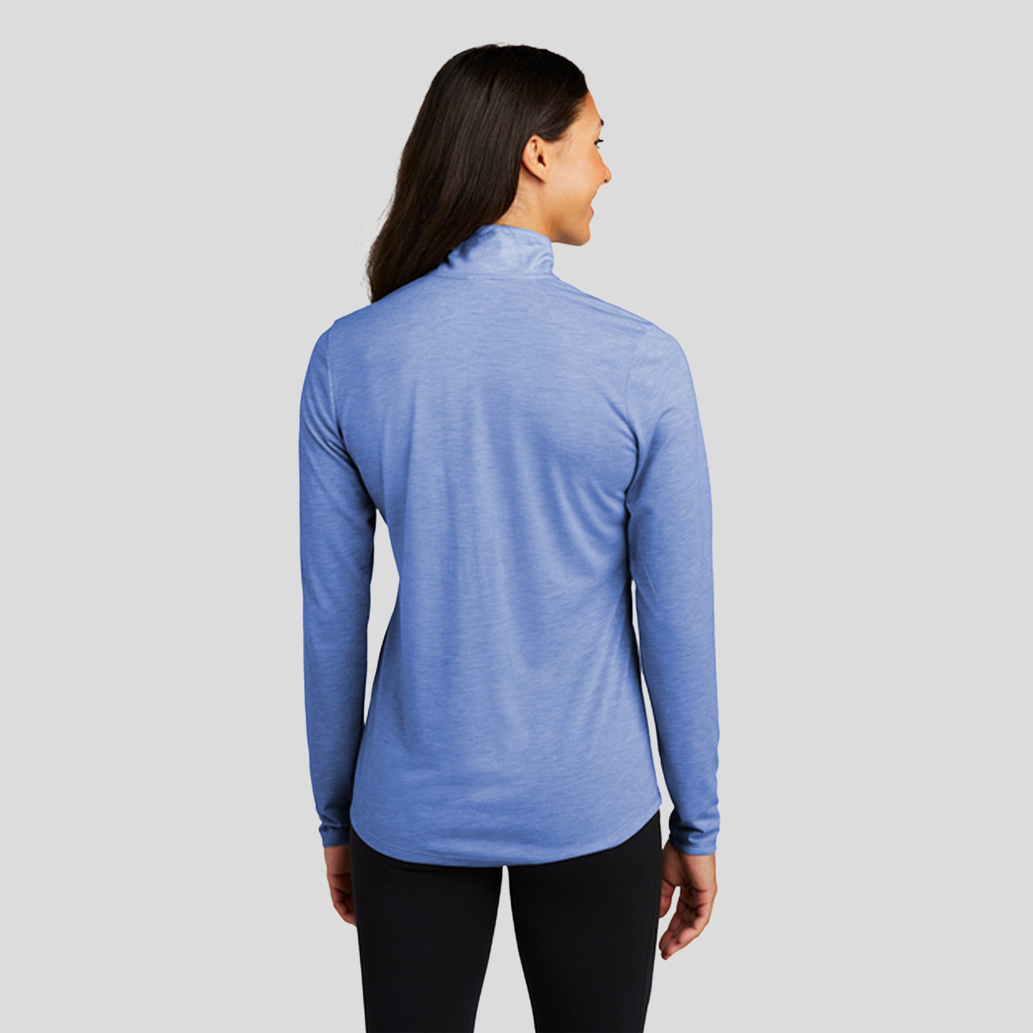 Women's PosiCharge ยฎ Tri-Blend Wicking 1/4-Zip Pullover | True Royal Heather
