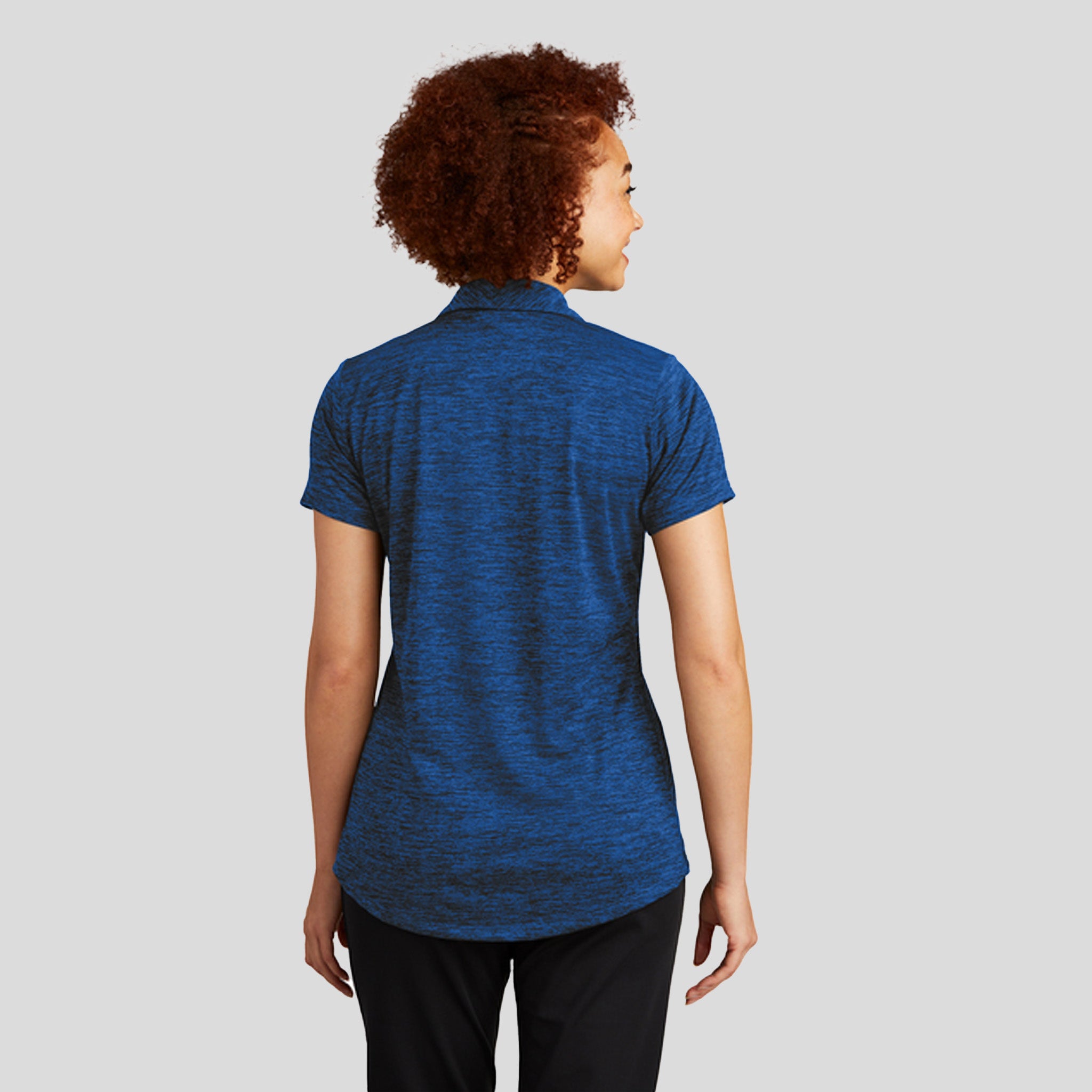 Women's PosiChargeยฎ Electric Heather Polo | Dark Royal-Black Electric