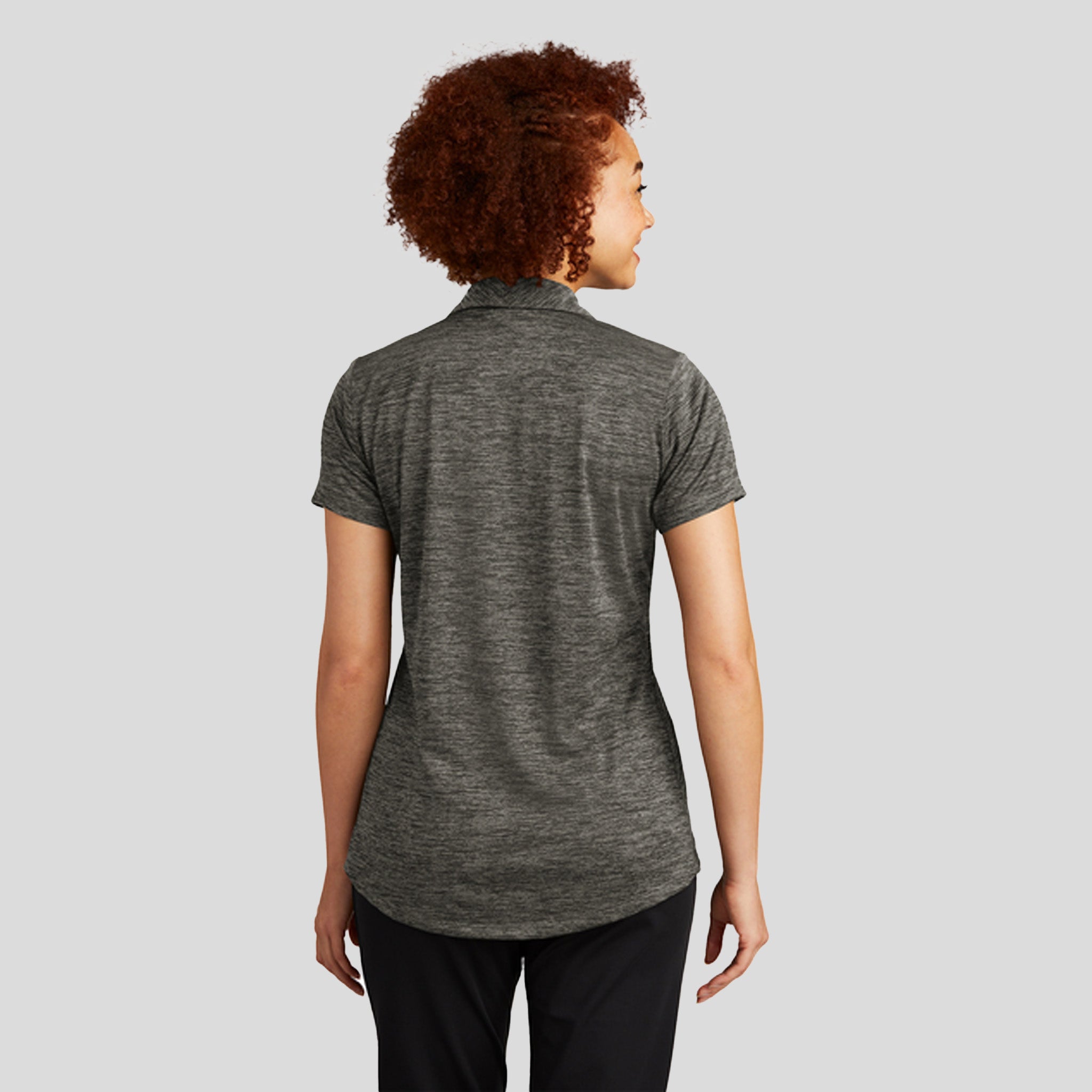 Women's PosiChargeยฎ Electric Heather Polo | Grey-Black Electric