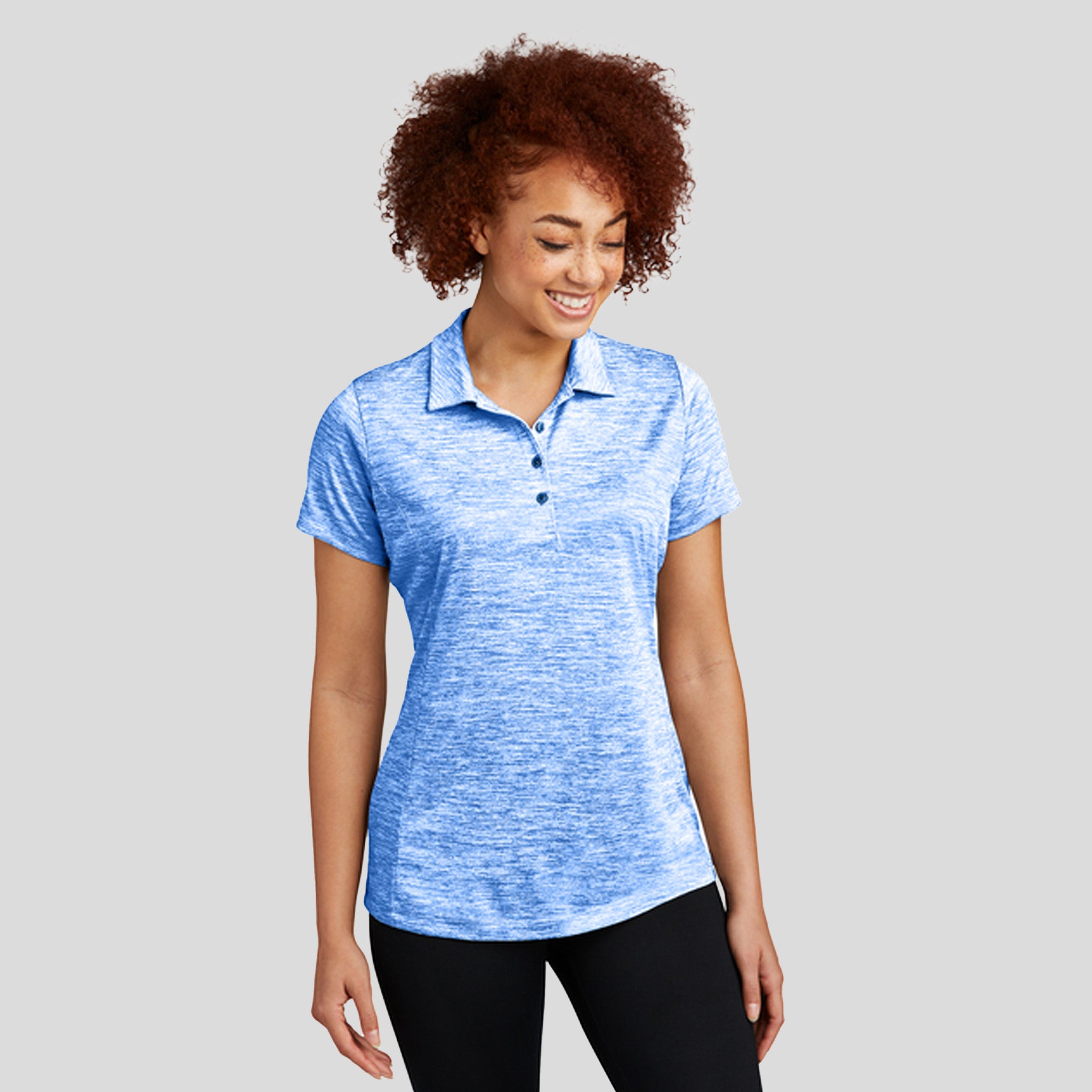 Women's PosiChargeยฎ Electric Heather Polo | True Royal Electric