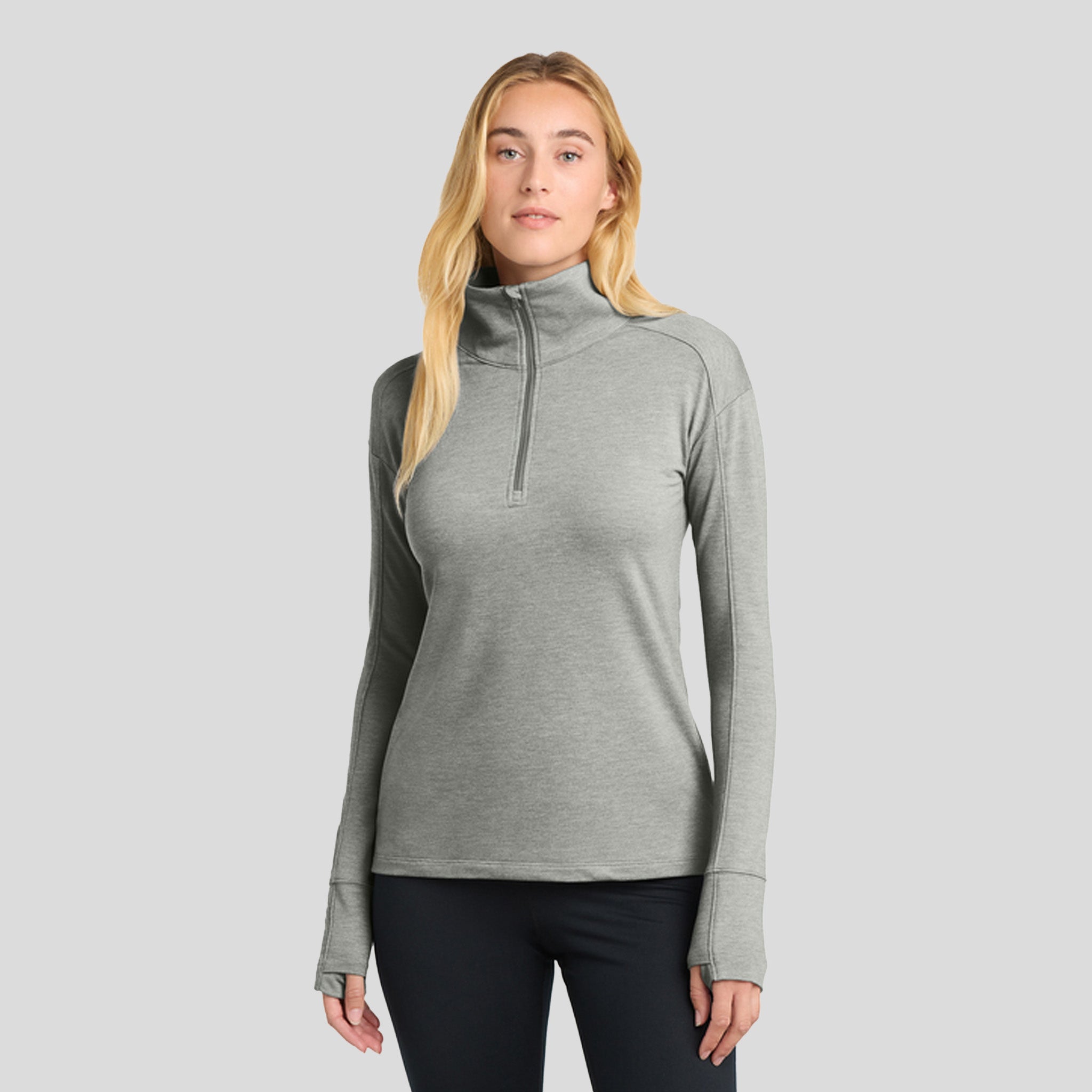Women's Sport-Wickยฎ Flex Fleece 1/4-Zip | Light Grey Heather