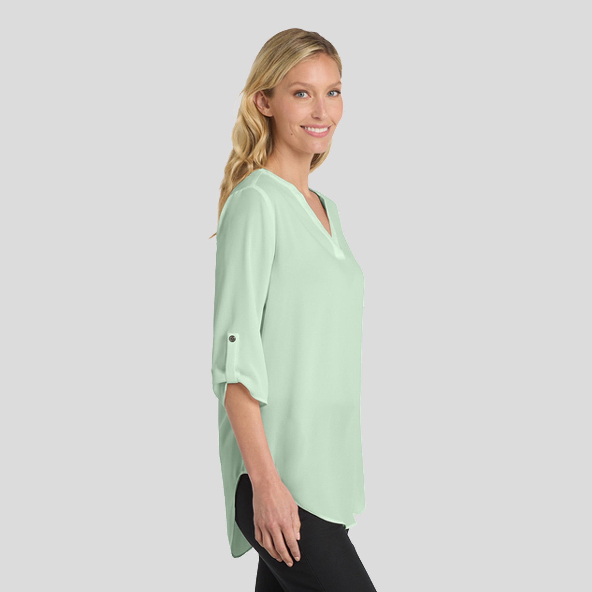 Women's 3/4-Sleeve Tunic Blouse | Misty Sage