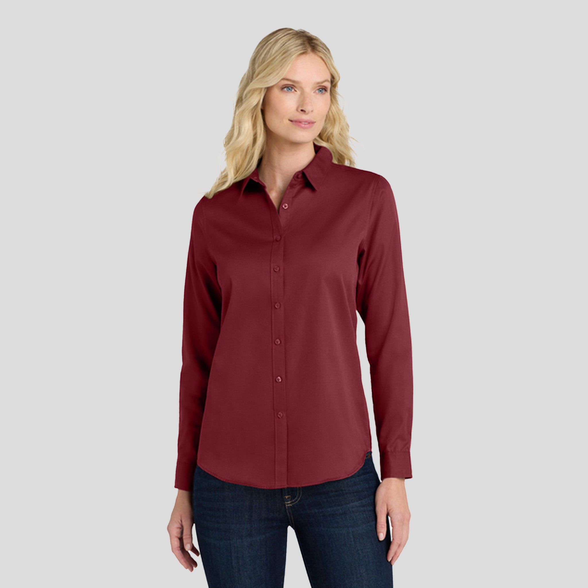 Women's Long Sleeve SuperPro React β’ | Burgundy