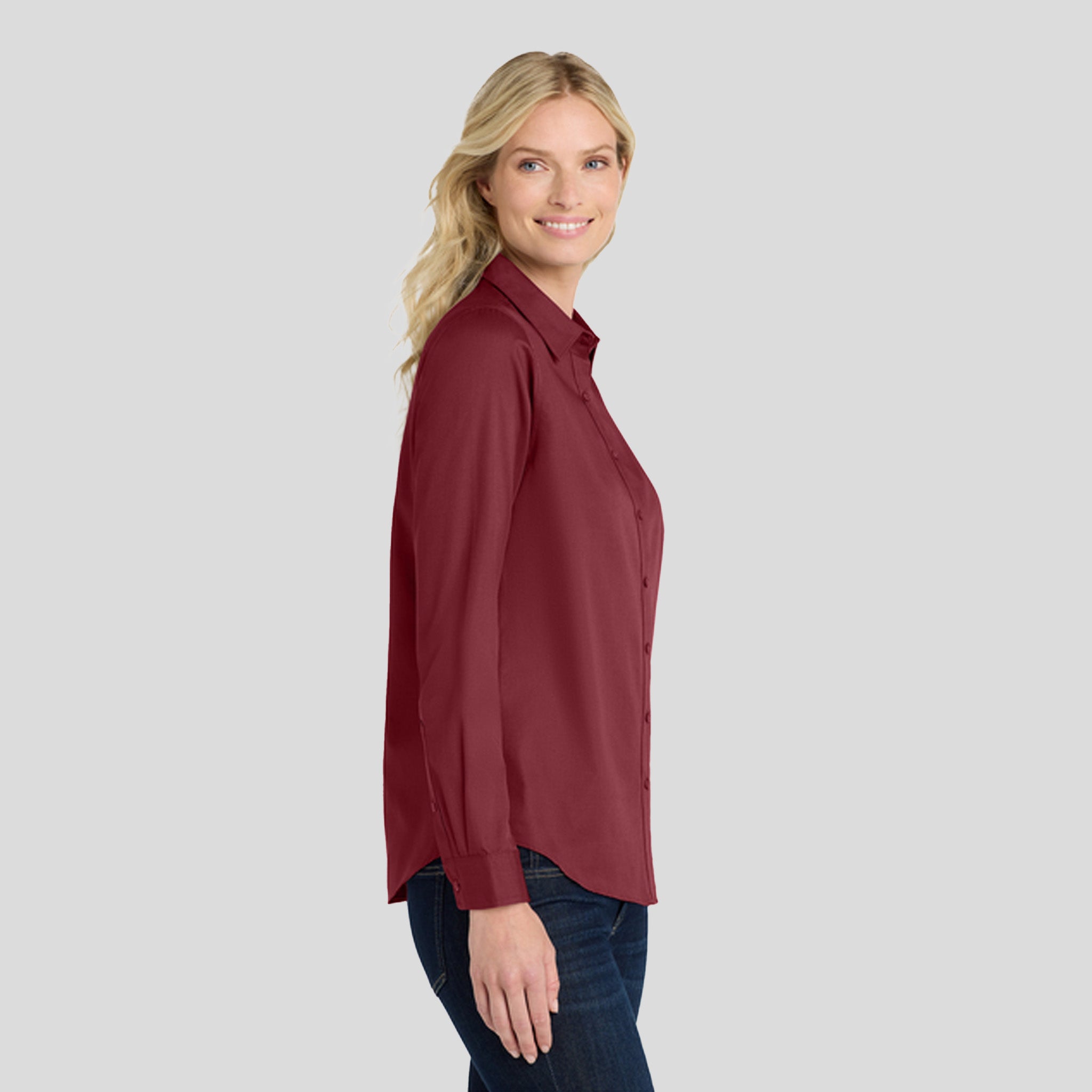 Women's Long Sleeve SuperPro React β’ | Burgundy