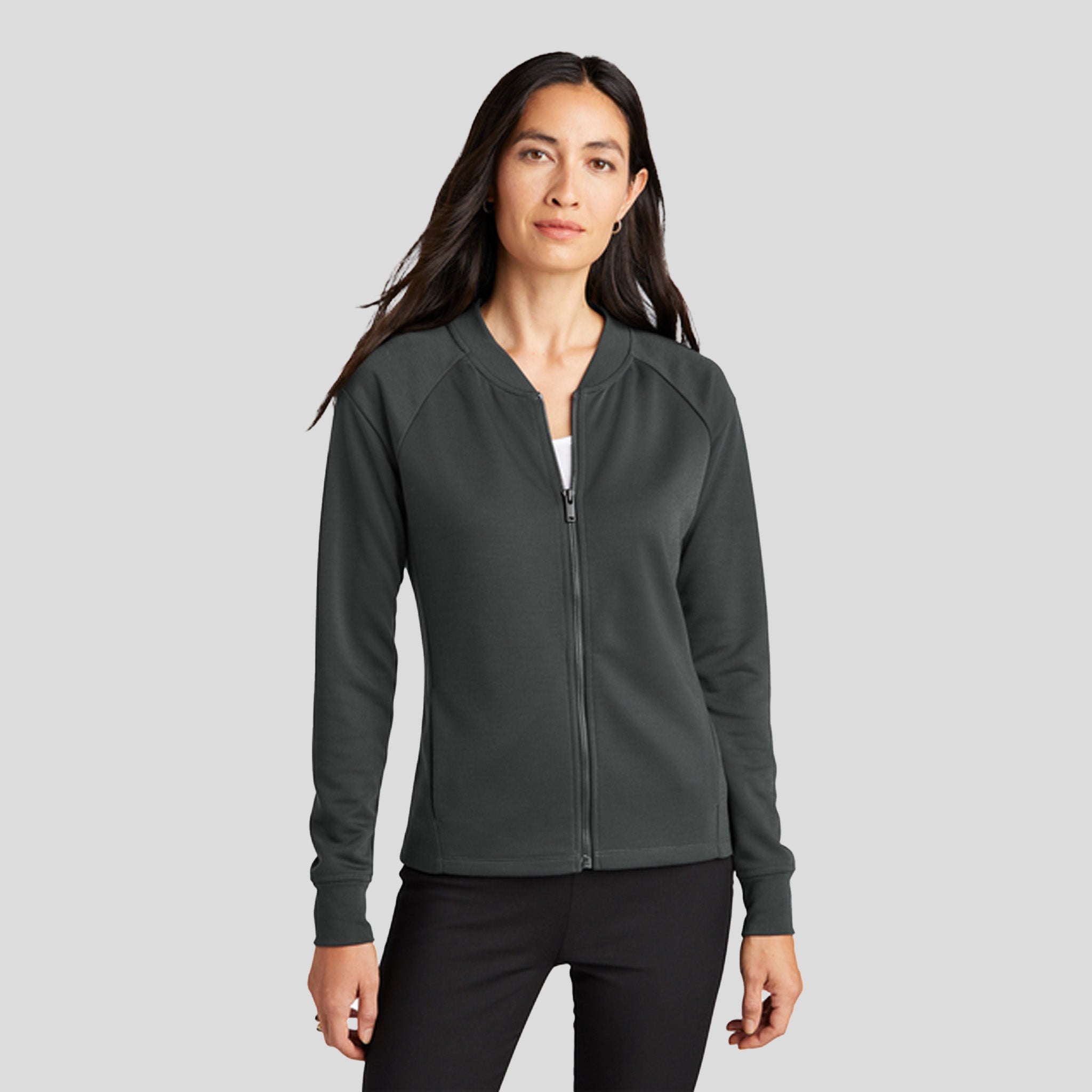 Women's Double-Knit Bomber | Anchor Grey