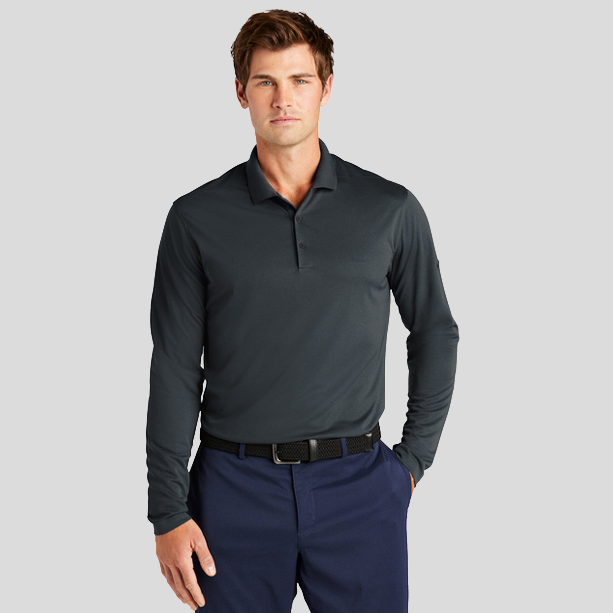 Dri-FIT Micro Pique 2.0 Long Sleeve Polo | Anthracite