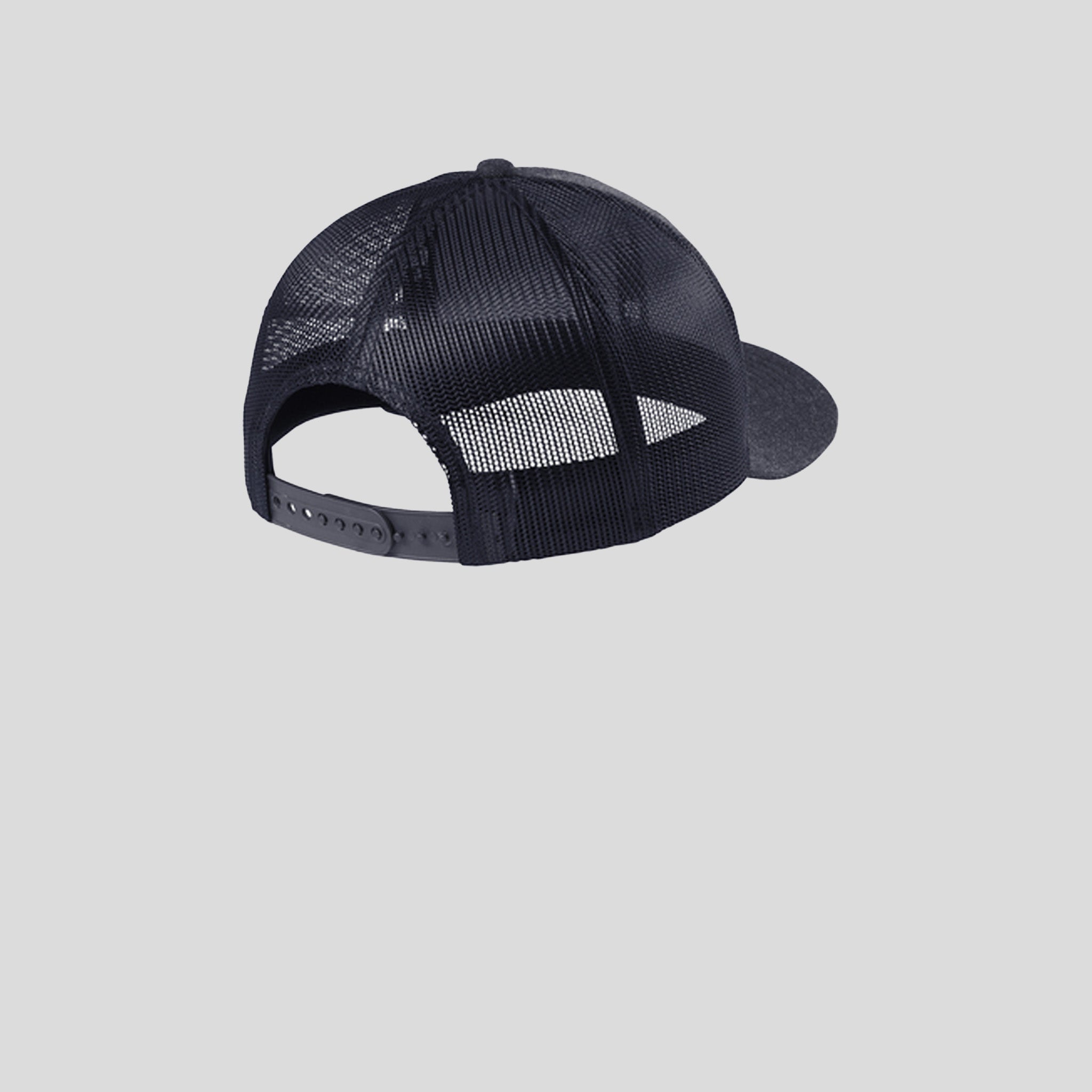 Snapback Low Profile Trucker Cap | Heather Navy/Navy