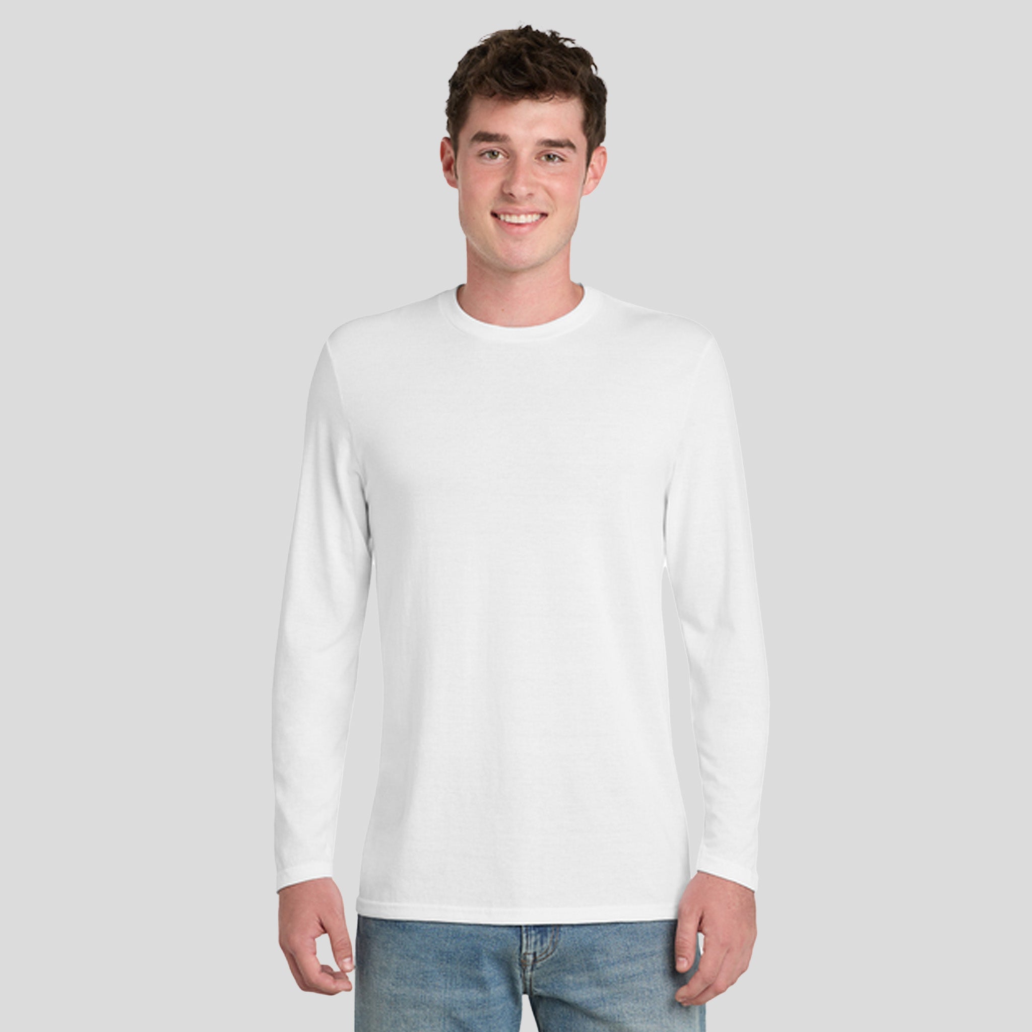 Tri-Blend Long Sleeve Tee | White