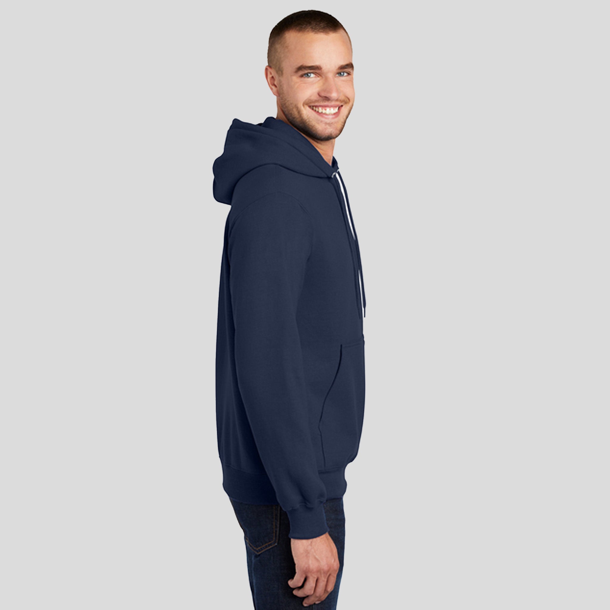 Tall Essential Fleece Pullover Hooded Sweatshirt | Navy