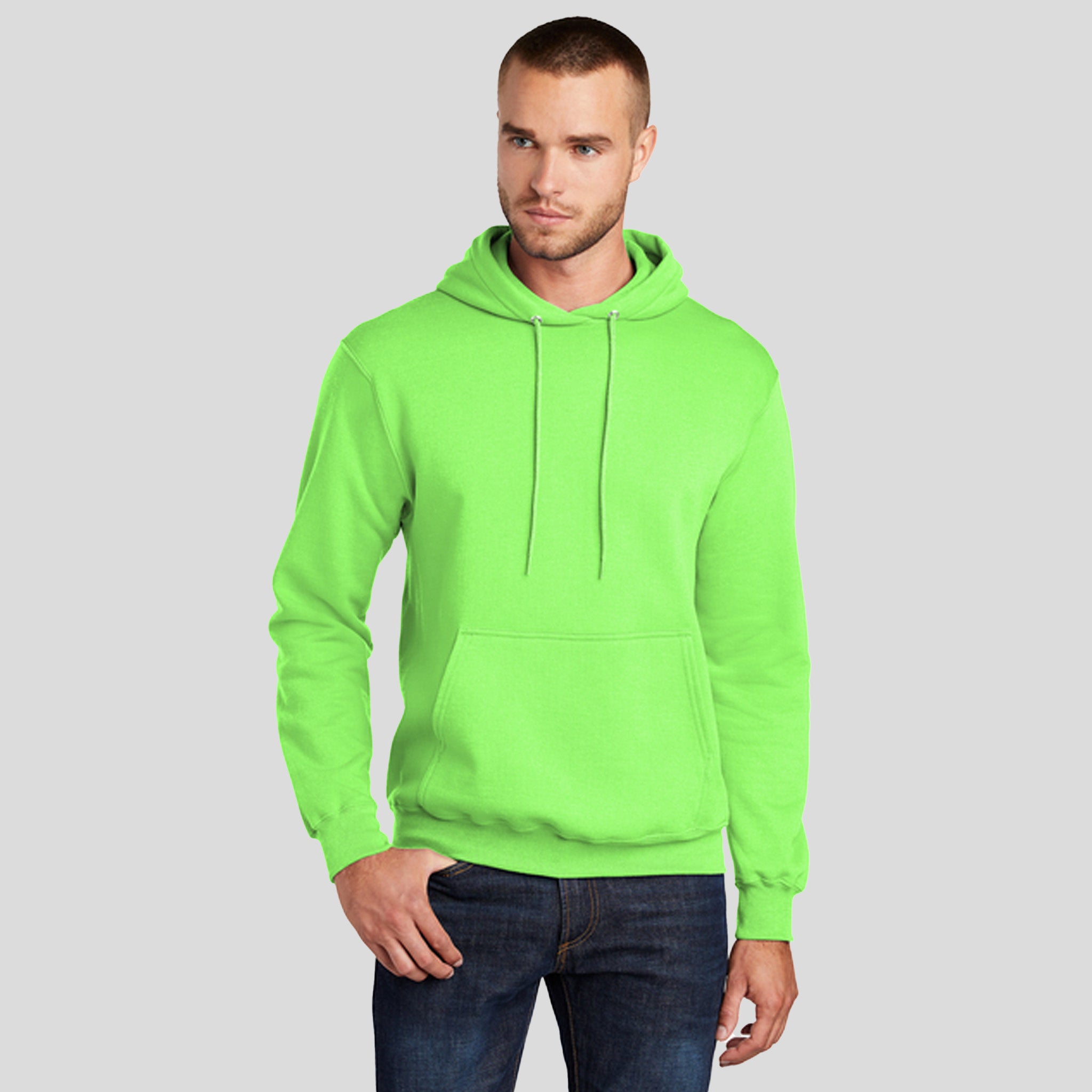 Core Fleece Pullover Hooded Sweatshirt | Neon Green
