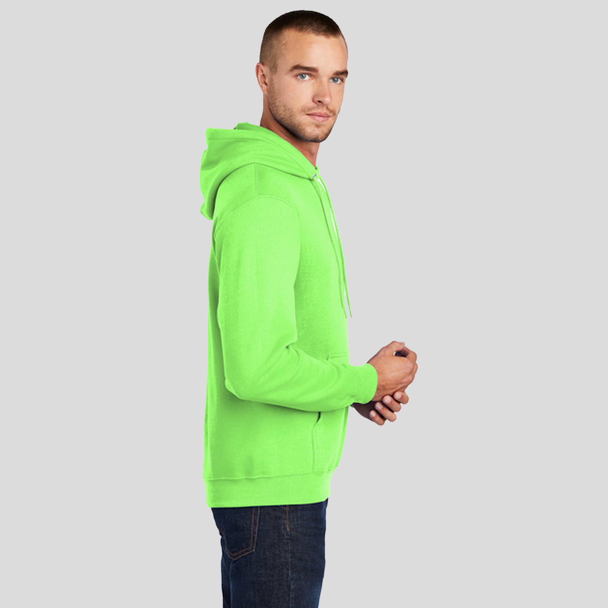 Core Fleece Pullover Hooded Sweatshirt | Neon Green