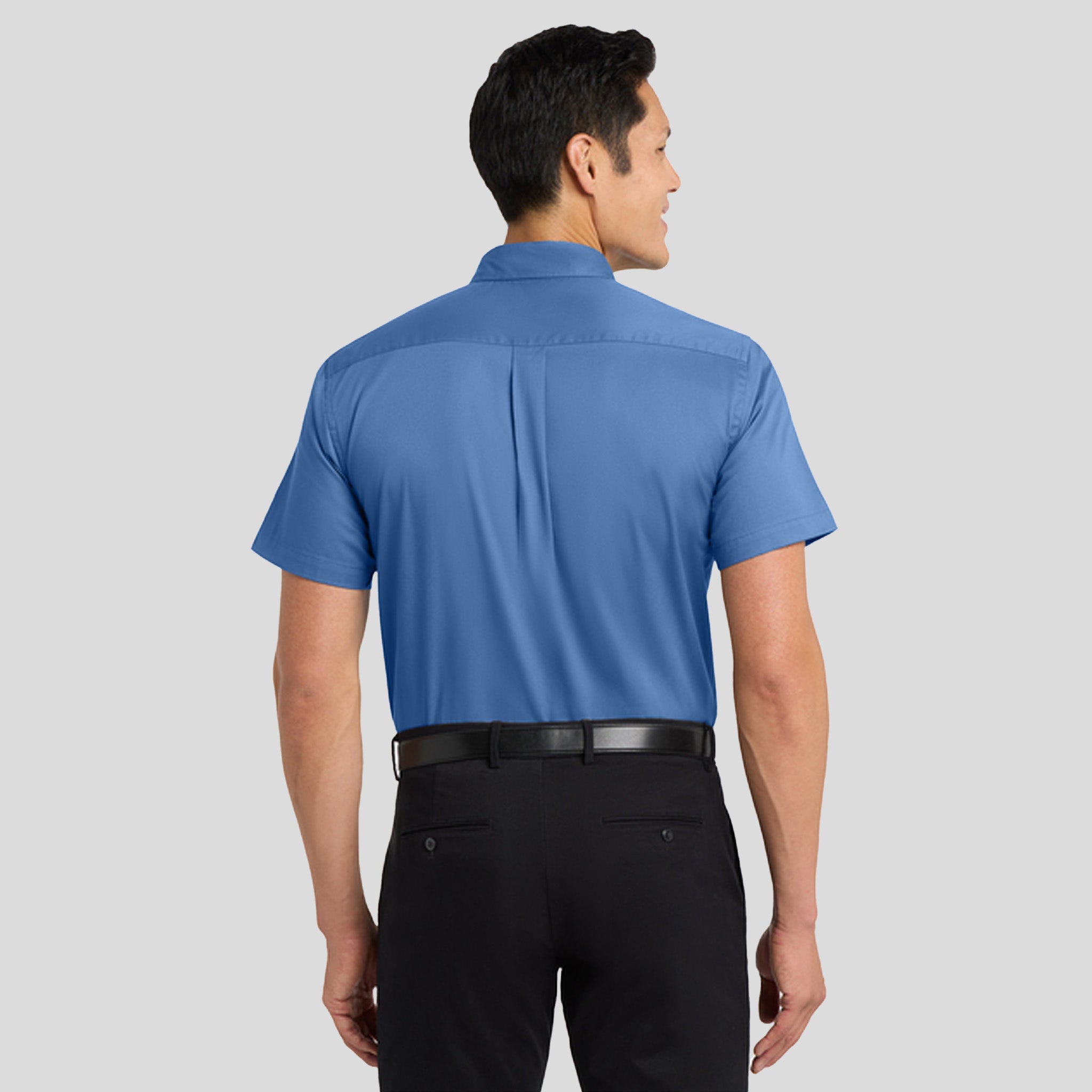 Short Sleeve Easy Care Shirt | Ultramarine Blue