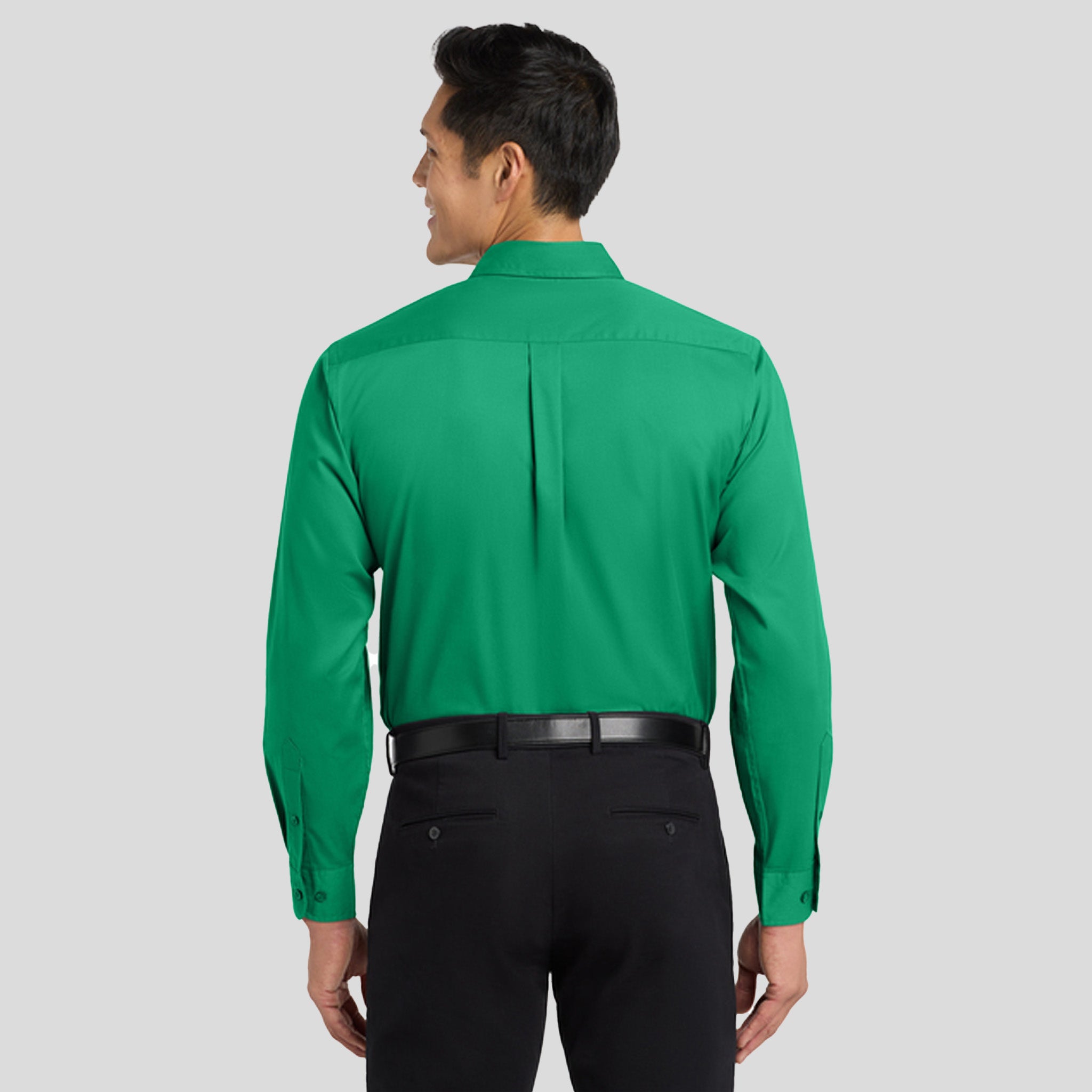 Long Sleeve Easy Care Shirt | Court Green