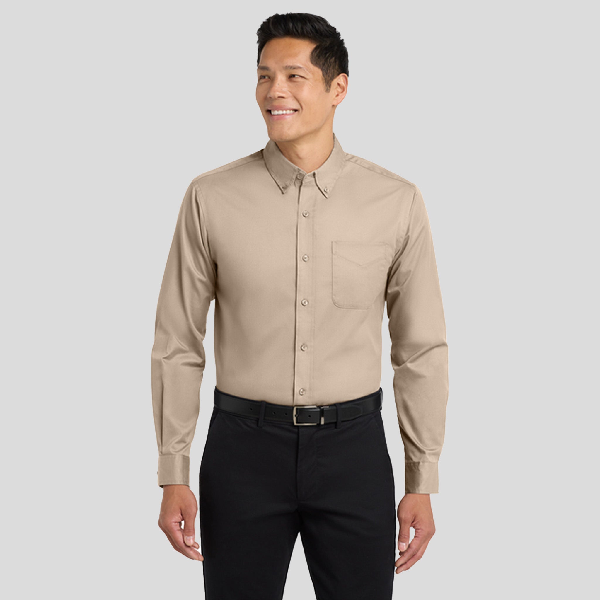 Long Sleeve Easy Care Shirt | Stone