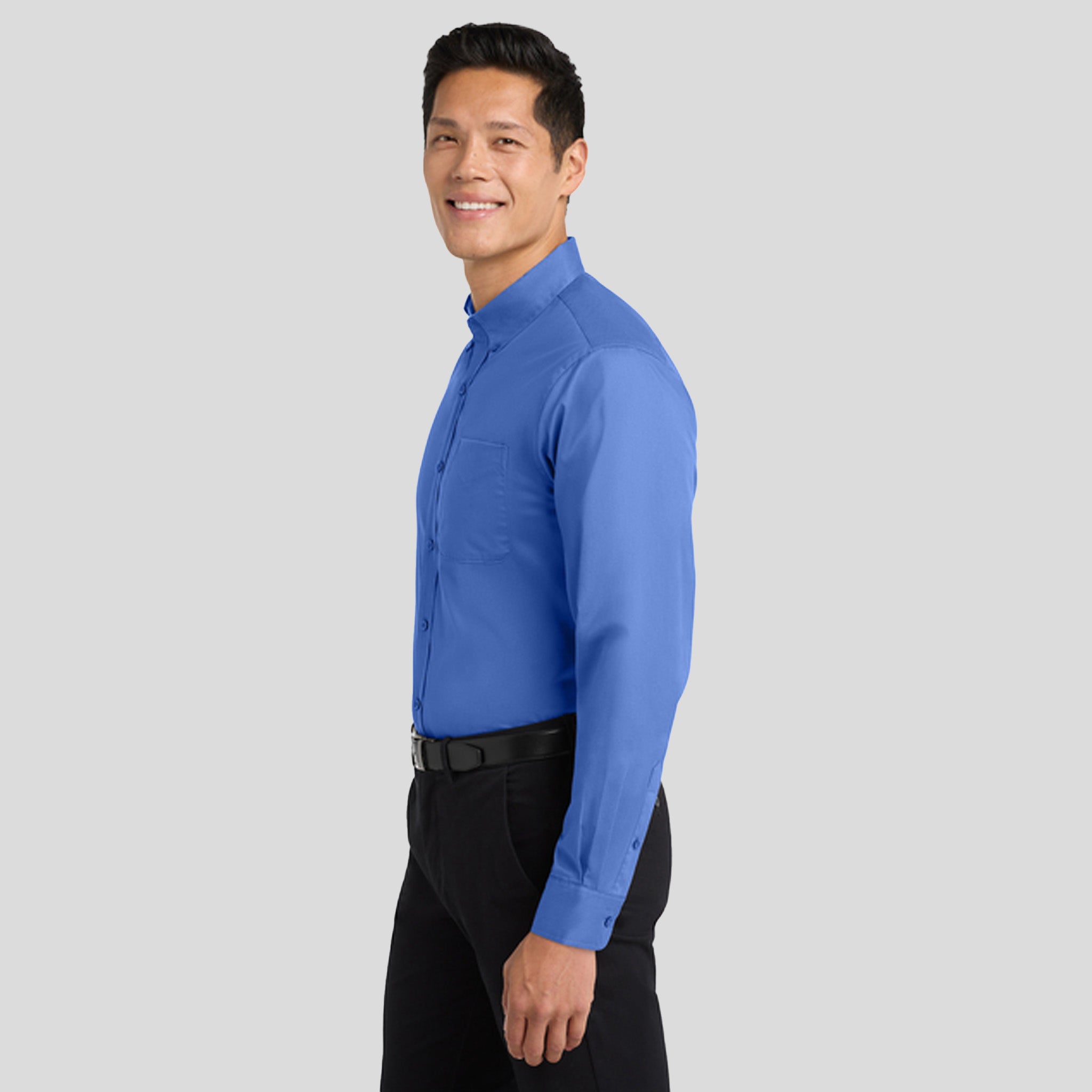 Long Sleeve Easy Care Shirt | Ultramarine Blue