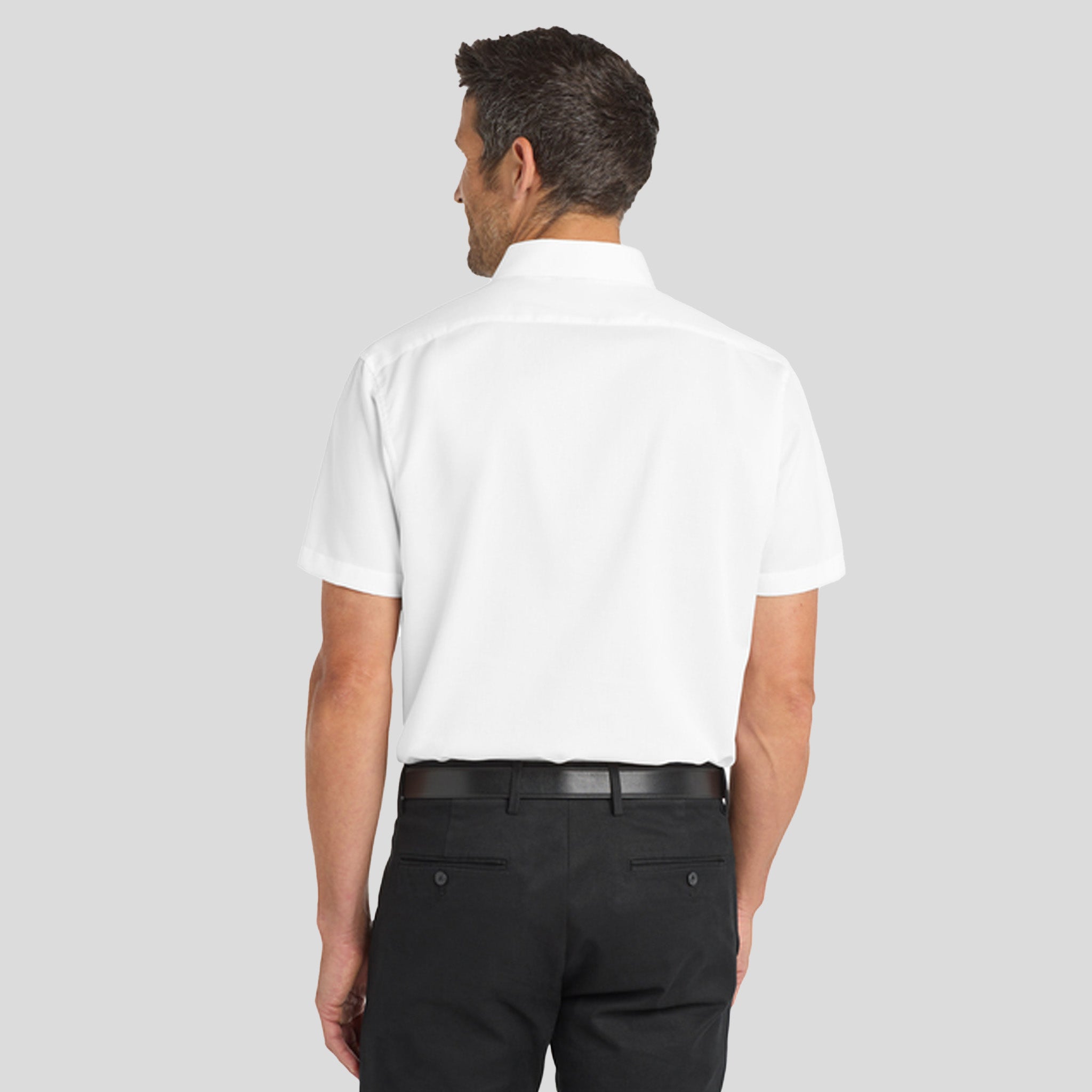 Men's Short Sleeve SuperProβ’ Twill Shirt | White
