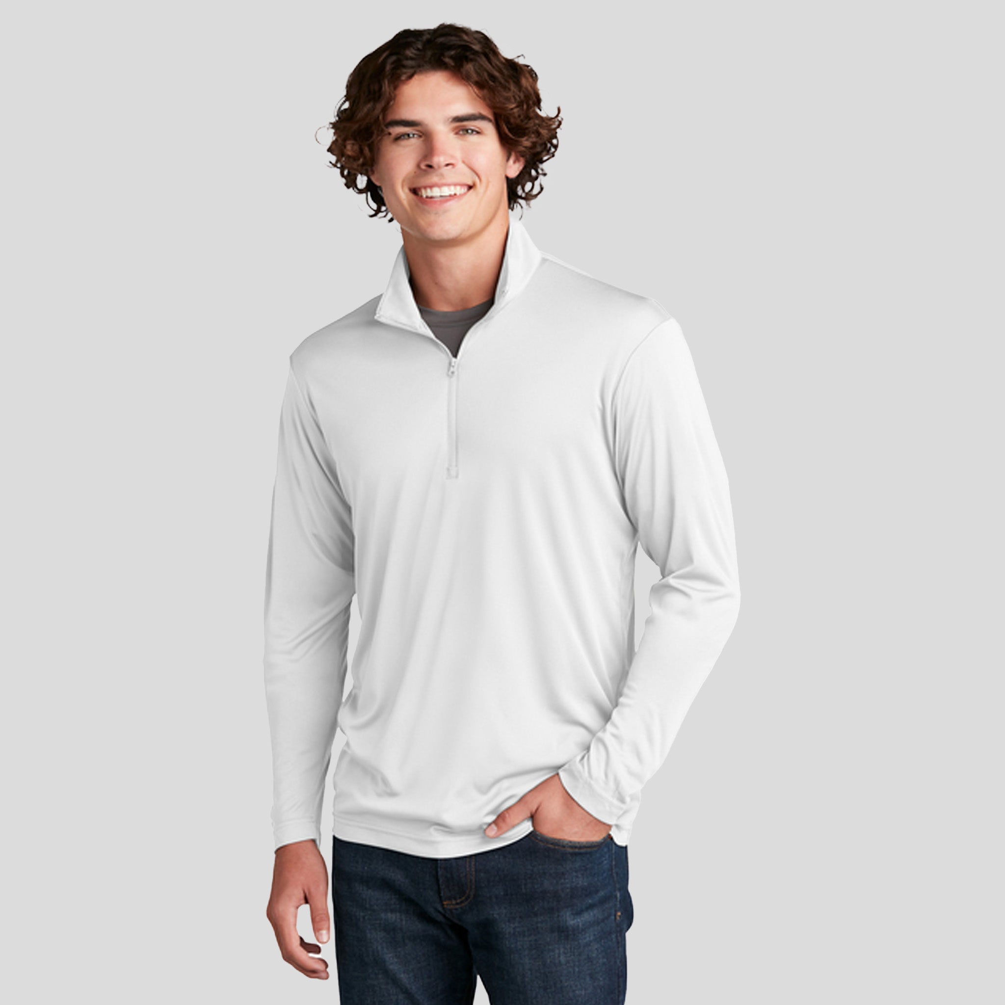 PosiChargeยฎ Competitorโข 1/4-Zip Pullover | White