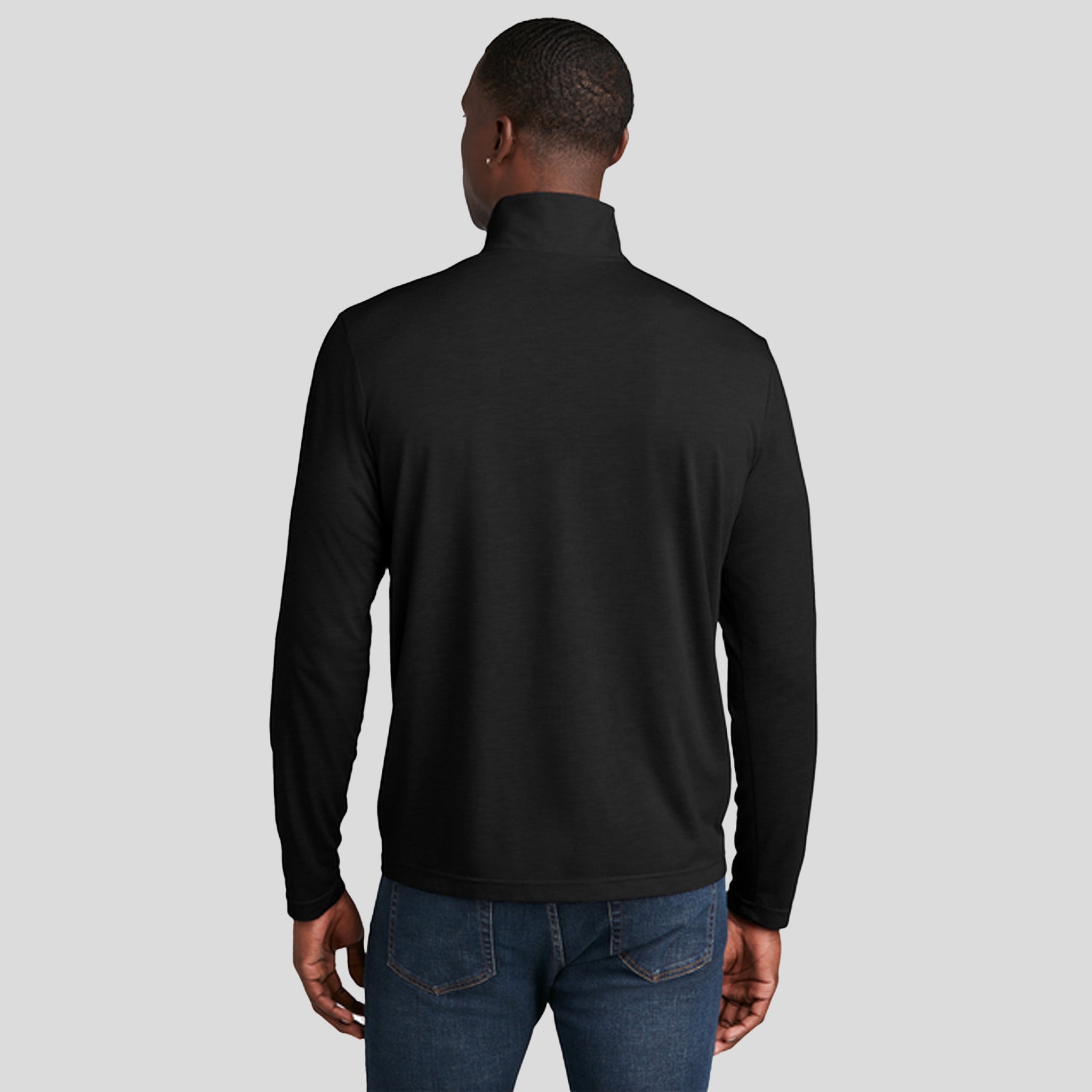 PosiCharge ยฎ Tri-Blend Wicking 1/4-Zip Pullover | Black Triad Solid