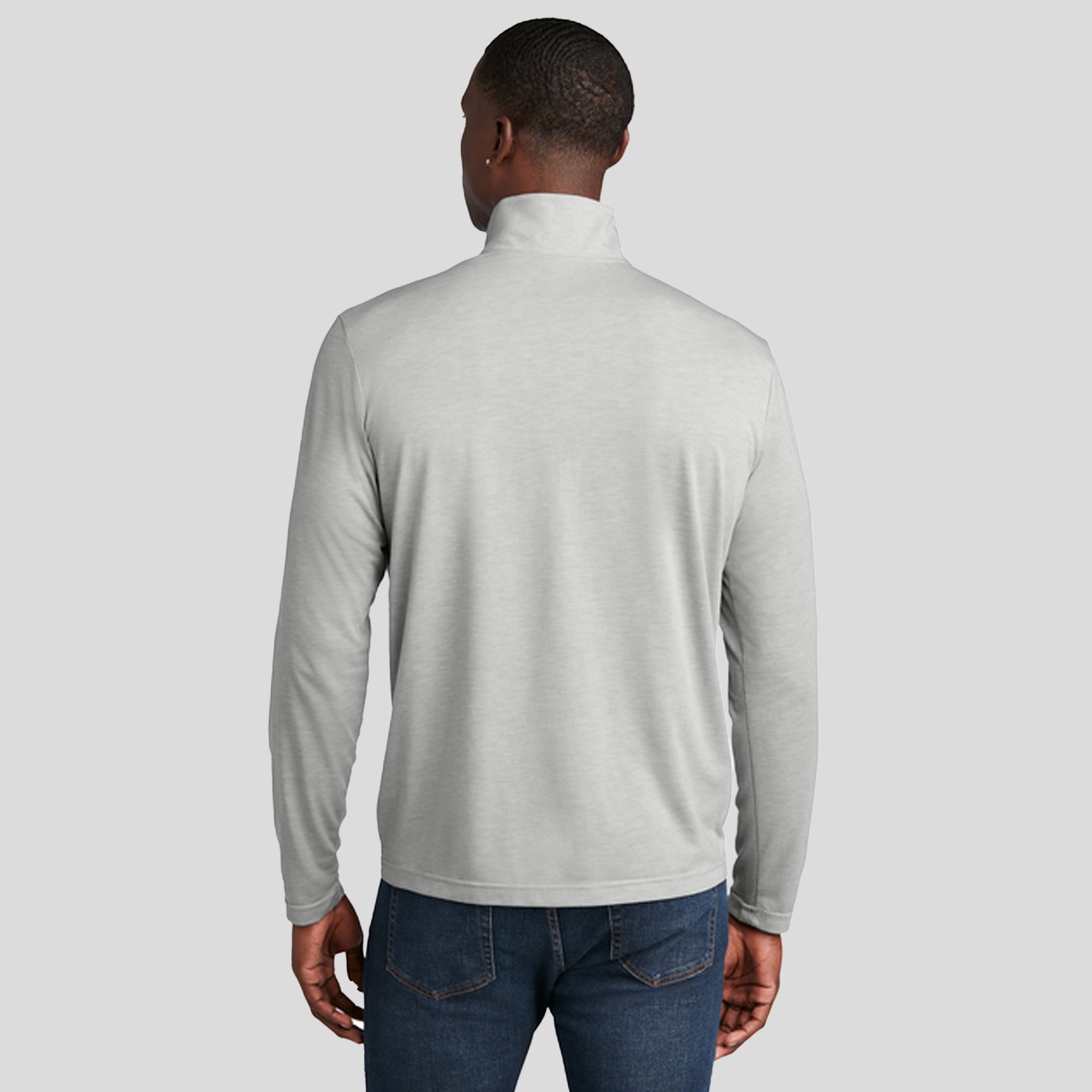 PosiCharge ยฎ Tri-Blend Wicking 1/4-Zip Pullover | Light Grey Heather