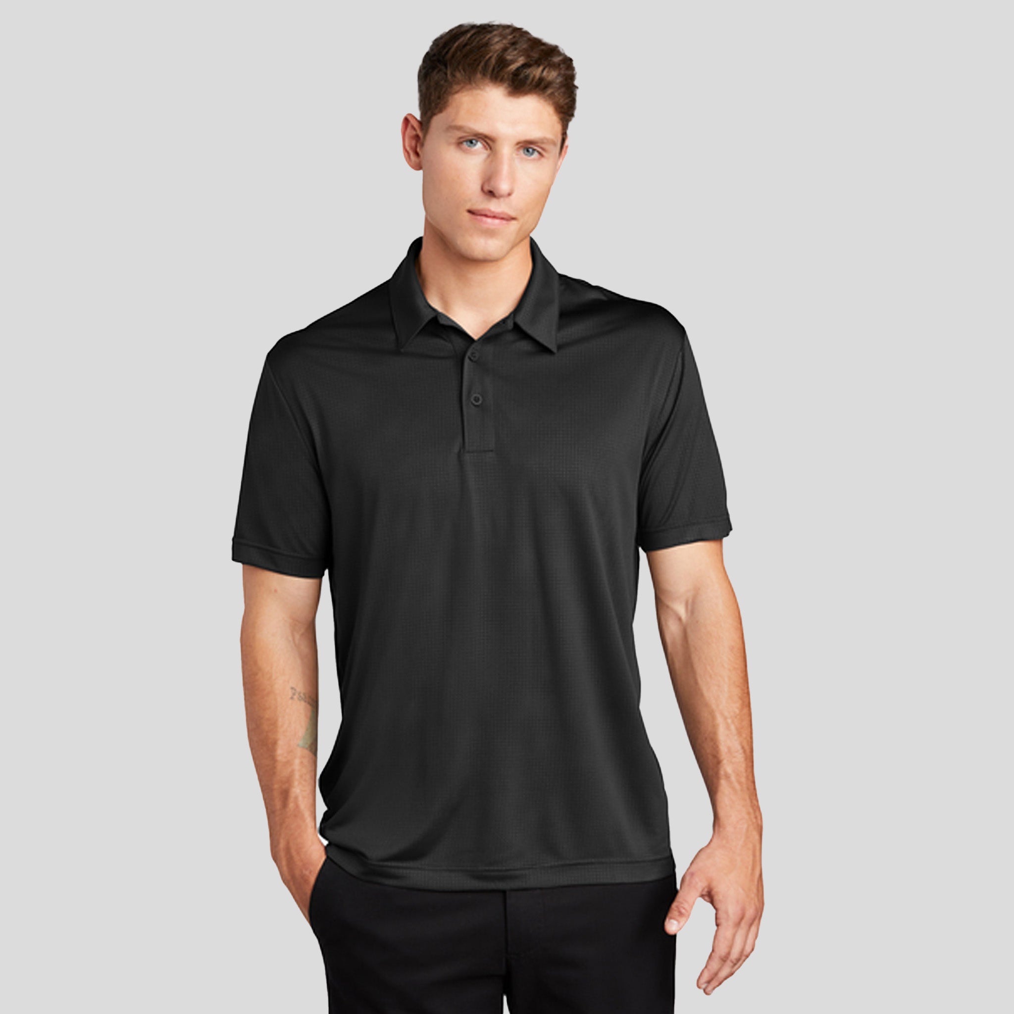 Embossed PosiCharge® Tough Polo® | Black