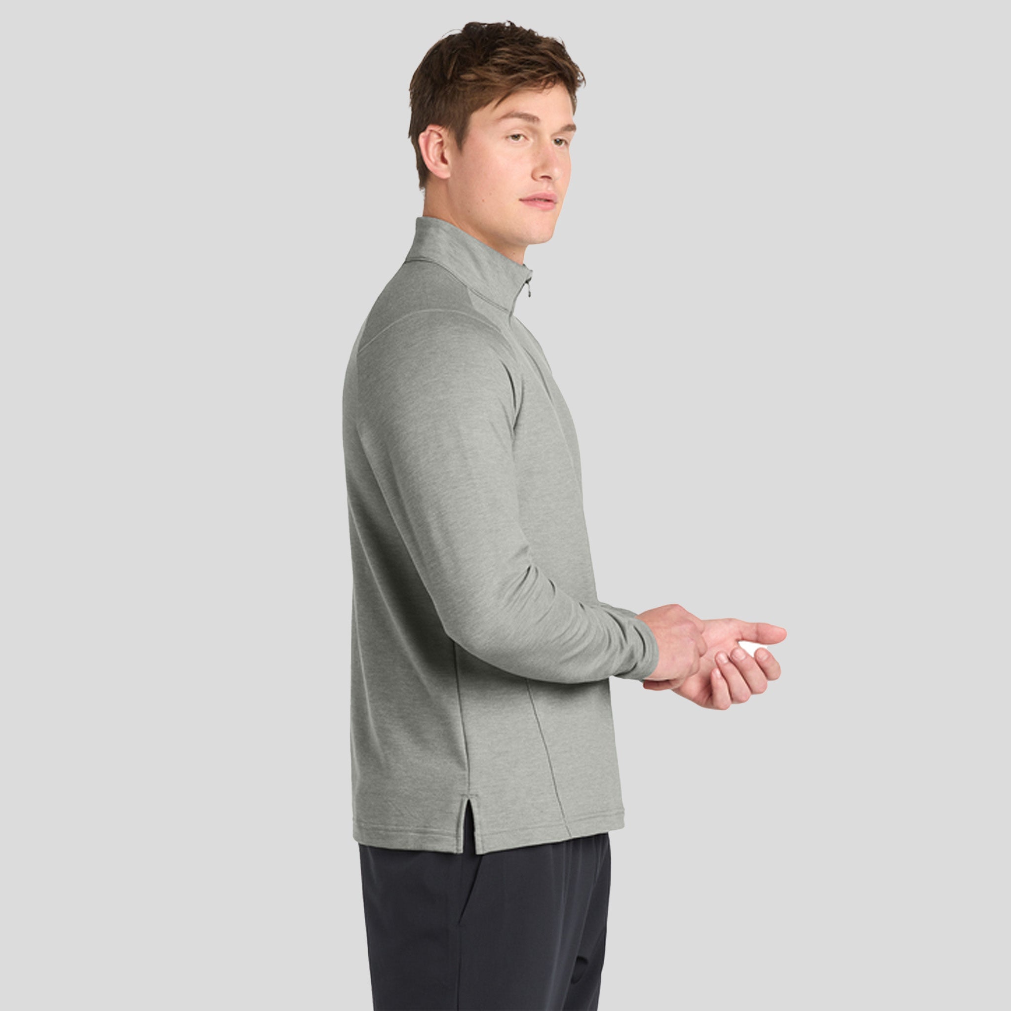 Men's Sport-Wickยฎ Flex Fleece 1/4-Zip | Light Grey Heather